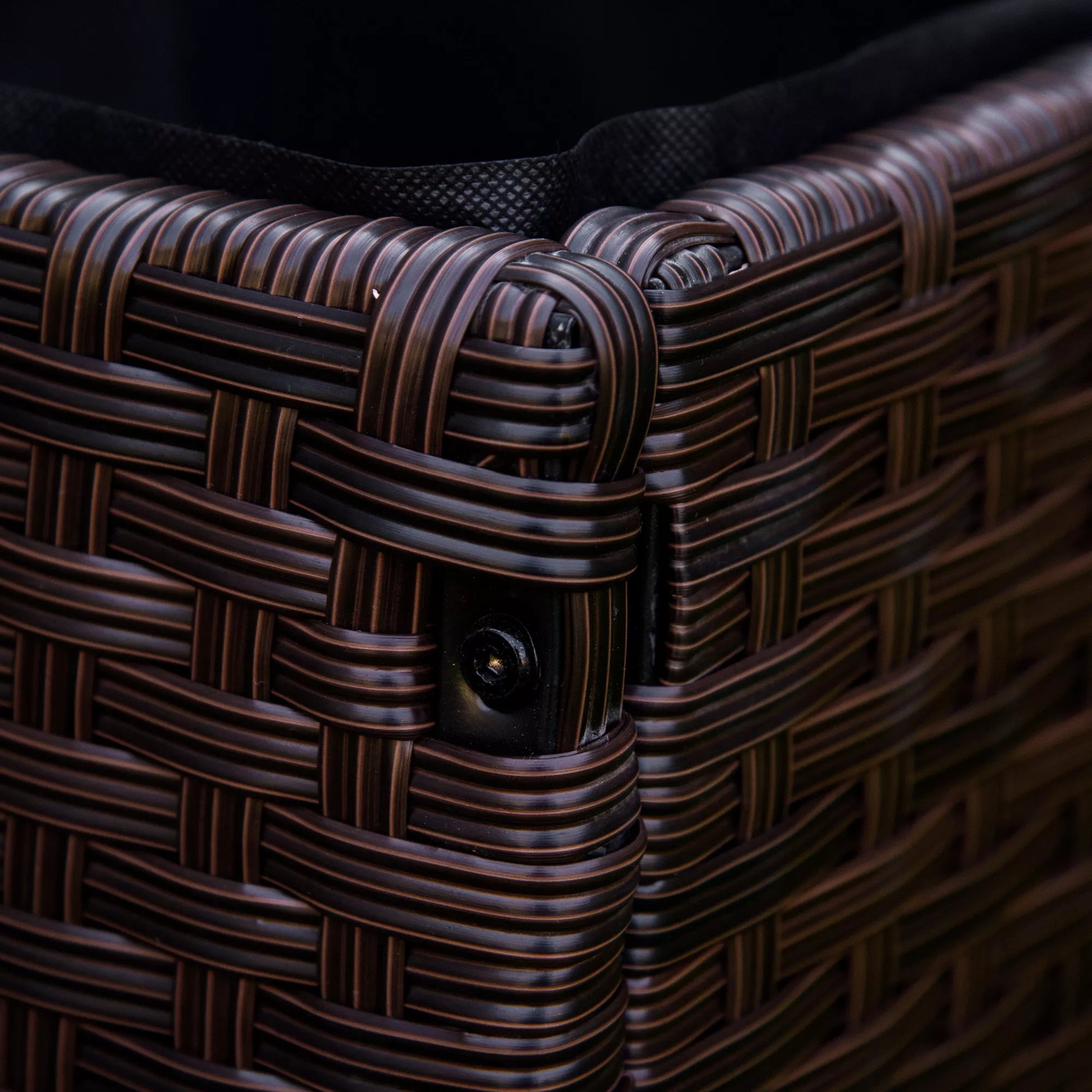 Aukštas lysvynas iš dirbtinio rotango su ratukais, augalų dėžė su drenažo skylėmis, gėlių dėžė, gėlių vazonas, kavos rudos spalvos, 94,5 x 31 x 36 cm