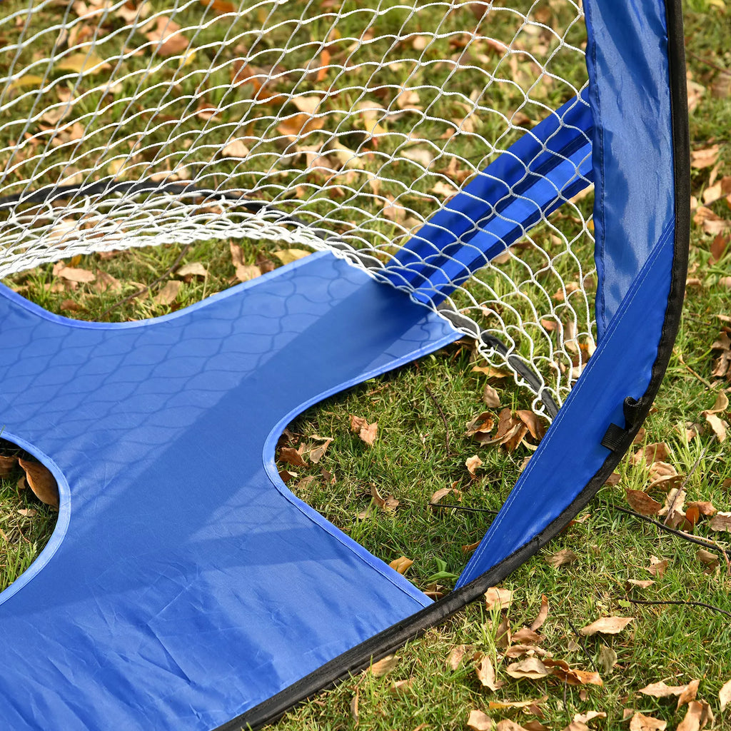 Sulankstomi futbolo vartai su nešiojimo krepšiu, mėlyni, 123 × 80 × 80 cm, 2 vnt.