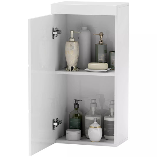 Dviejų pakopų vonios spintelė, komoda, sieninė, MDP, MDF, balta