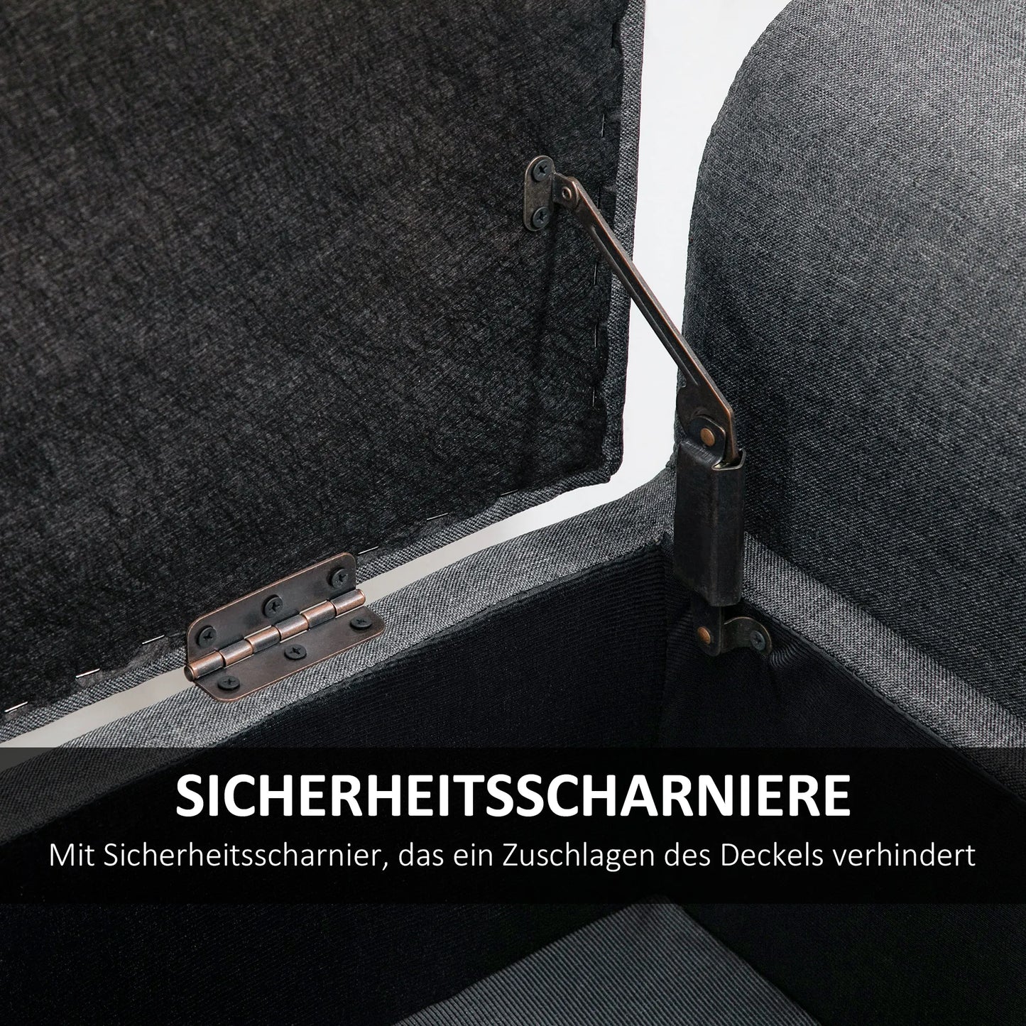 Talpus minkštas suoliukas su lino išvaizda, medinėmis kojomis, gali būti naudojamas kaip suolas iki 130 kg apkrovos, tinkamas svetainei, miegamajam, koridoriui, 116 x 44 x 58 cm Tamsiai pilkas