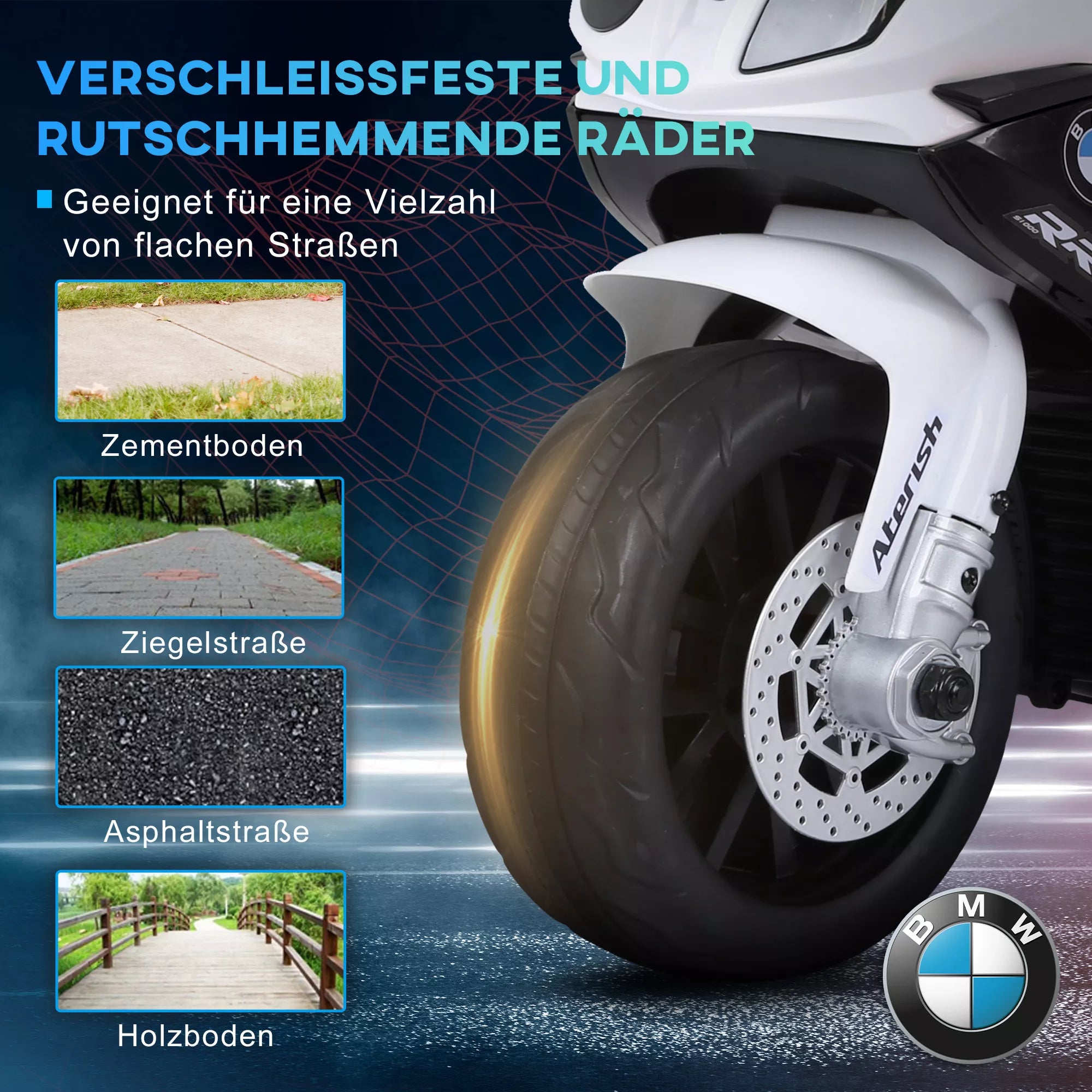 Elektrinis vaikų motociklas BMW S1000RR Elektrinis motociklas su muzika, žibintais, vaikų elektrinis motociklas vaikams nuo 18 iki 36 mėnesių Juodas