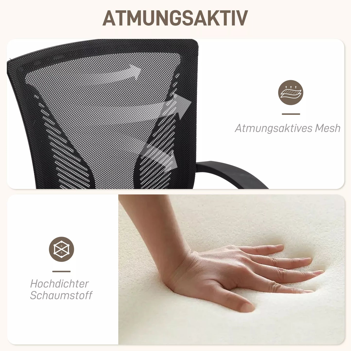 Biuro kėdė su tinklinio audinio atlošu, reguliuojamo aukščio, iki 120 kg, juoda