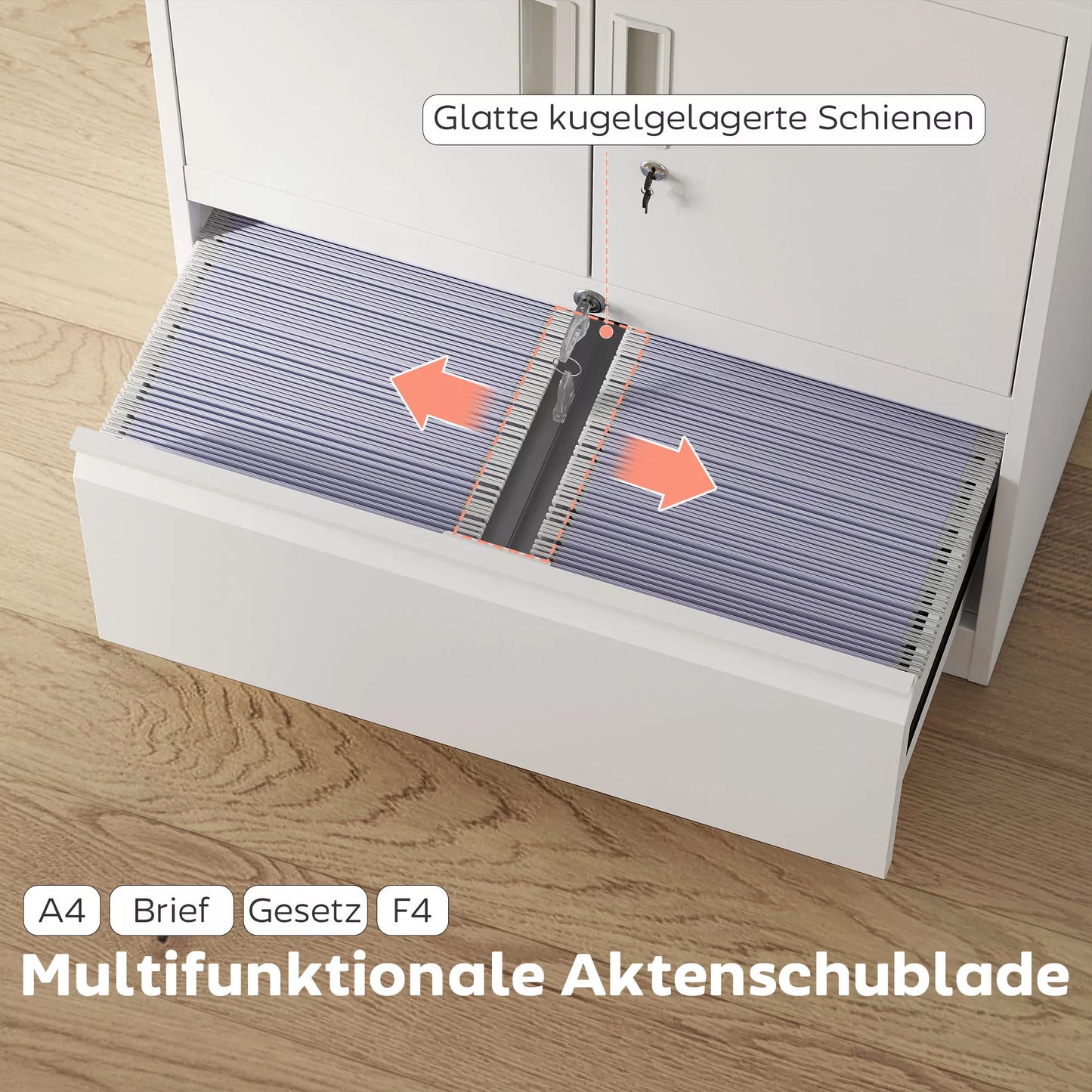 Dokumentų spinta Biuro spinta Užrakinama Daugiafunkcinė plieninė spinta su 2 durimis, reguliuojamomis lentynomis Balta