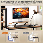 Grafika apie ergonomišką monitoriaus stovą