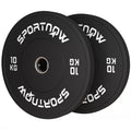 Hantelių diskų rinkinys, 2 x 10 kg, olimpinis standartas, guma, tylus, juodas