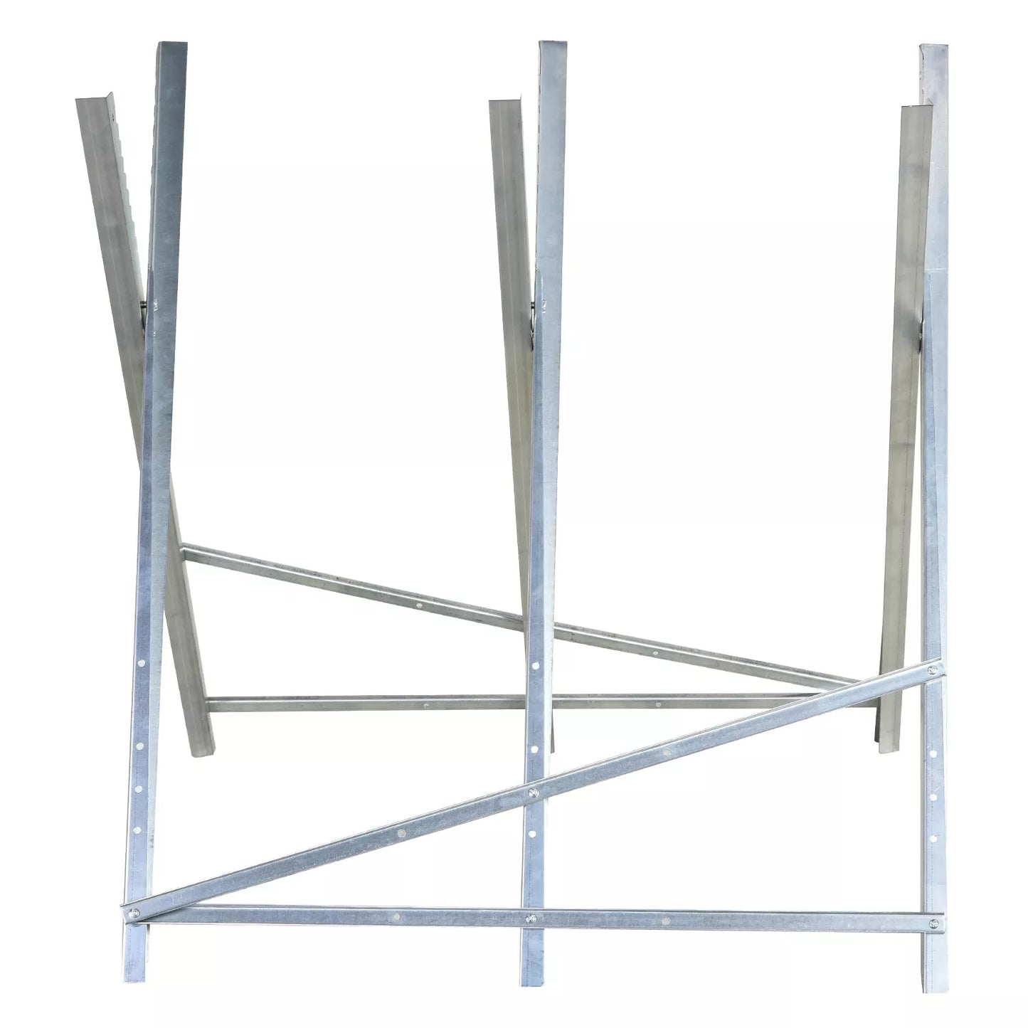 Sulankstomas rąstų pjovimo stovas, pjovimo rėmas malkoms, sidabro, metalo, 83 x 83 x 79 cm