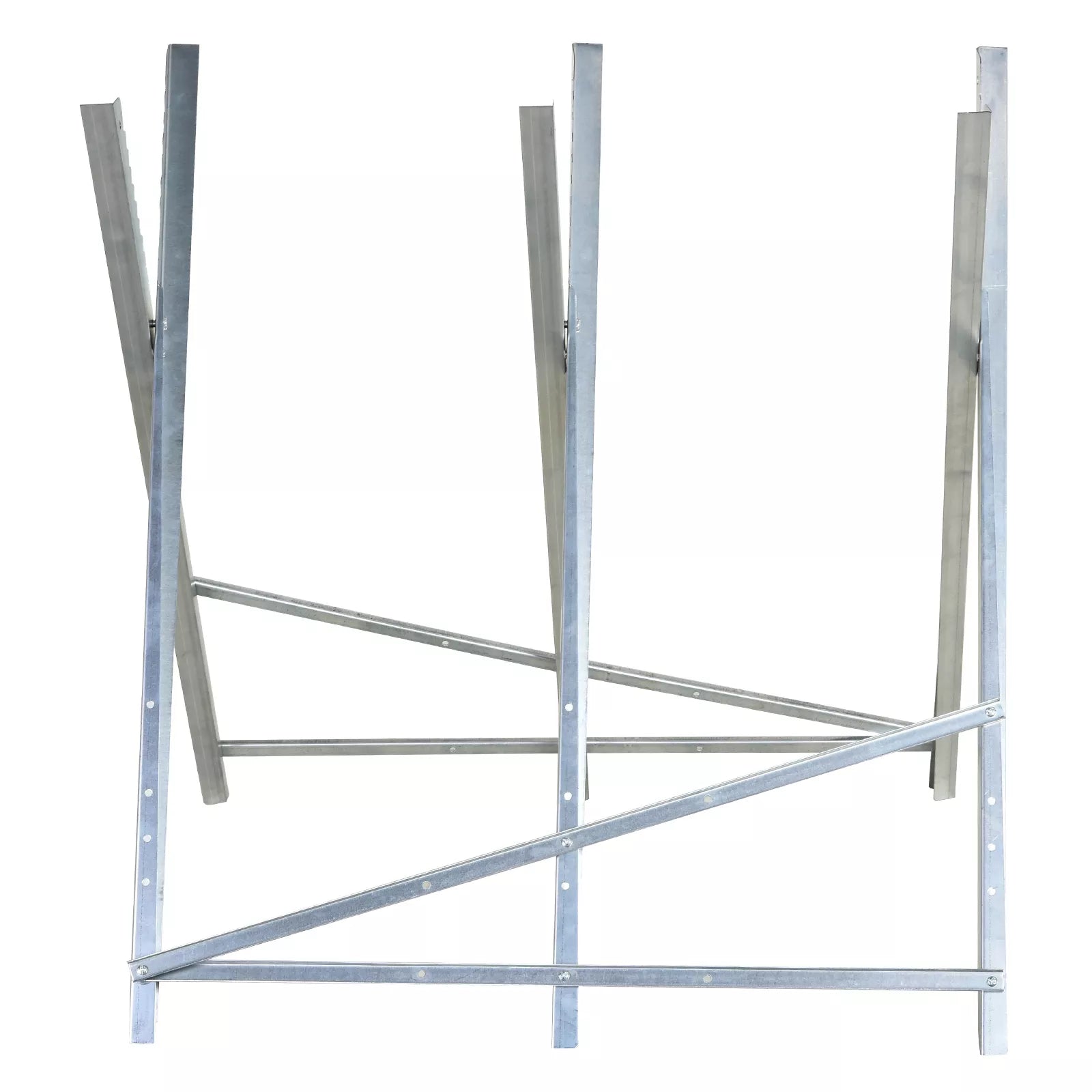 Sulankstomas rąstų pjovimo stovas, pjovimo rėmas malkoms, sidabro, metalo, 83 x 83 x 79 cm