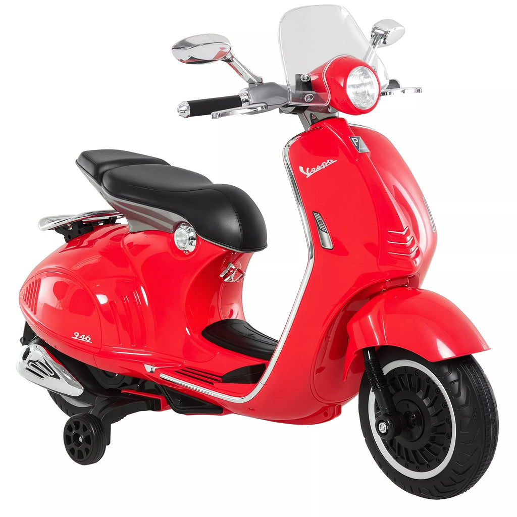 Elektrinis vaikų motociklas Elektrinis motociklas su MP3, muzika, žibintais, priekinės ir atbulinės eigos pavaromis, elektrinis motociklas vaikams nuo 3 iki 6 metų, raudonas
