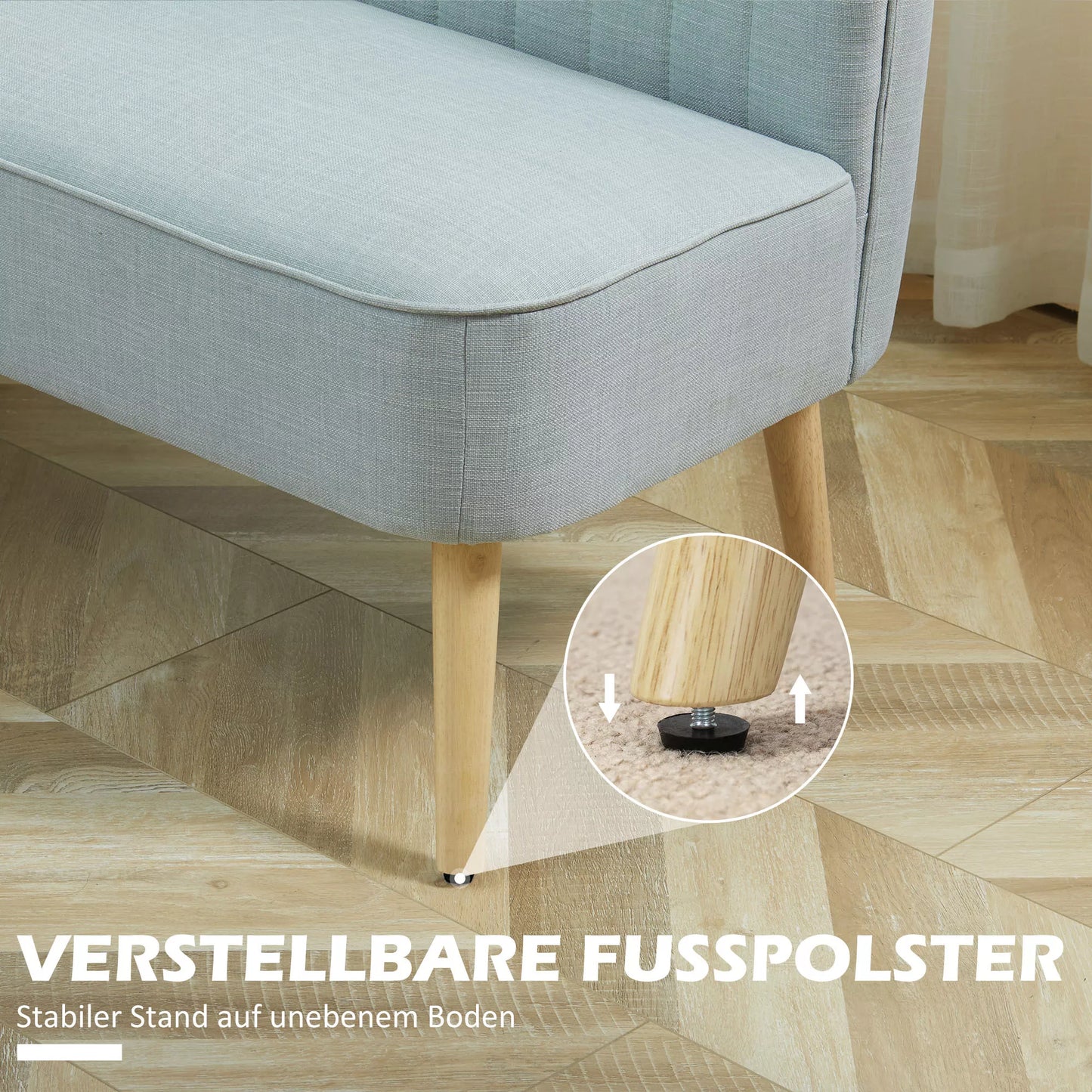 2 vietų sofa, minkštas paminkštinimas, lengvai prižiūrimas užvalkalas, iki 150 kg, 117 x 56,5 x 77 cm, šviesiai žalia