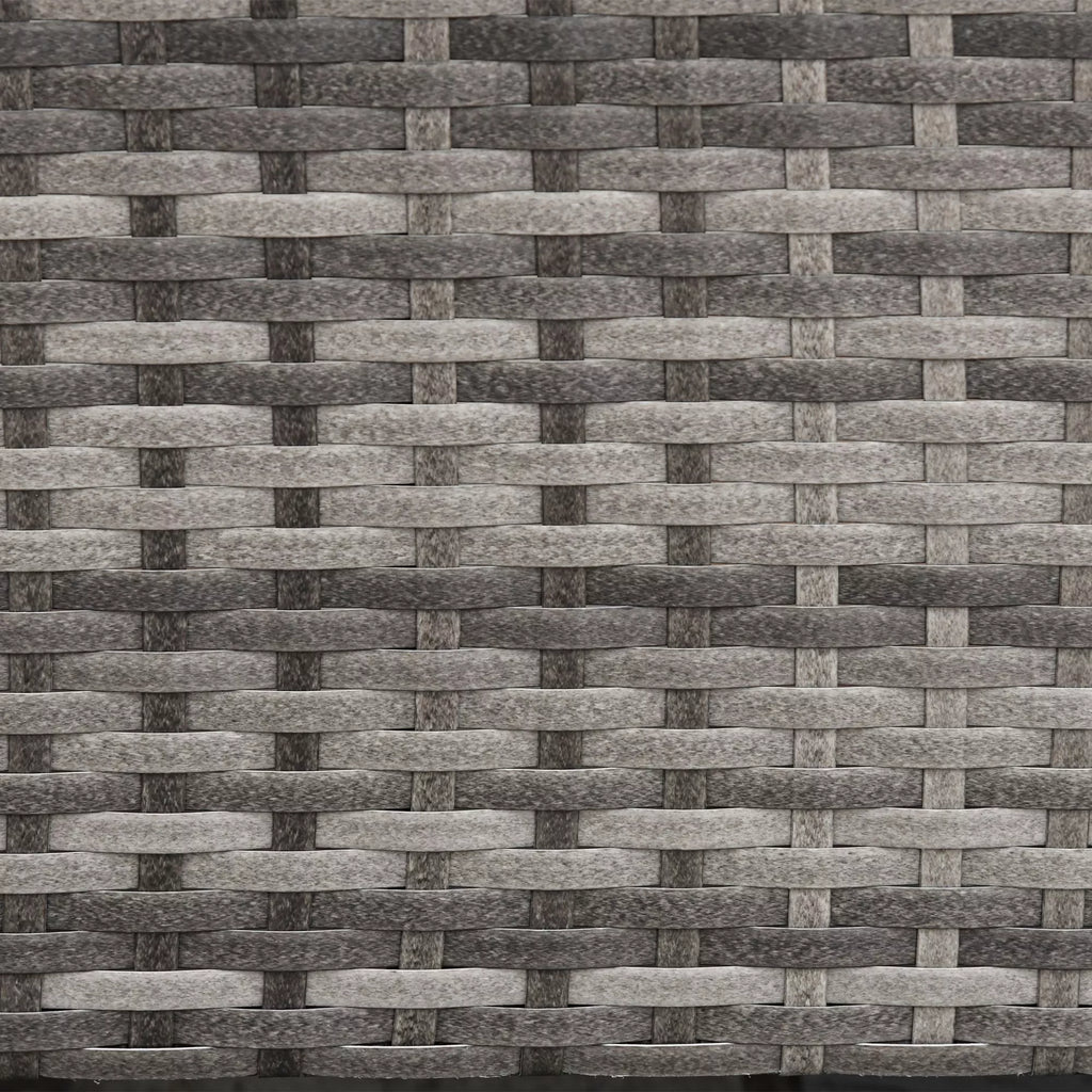 Rotango sofa su pagalvėlėmis, trijų vietų, sodo poilsio sofa, plienas, pilka, 173 x 68 x 78 cm