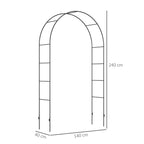 Sodo arkos schema su matmenimis 240, 140 ir 40 cm