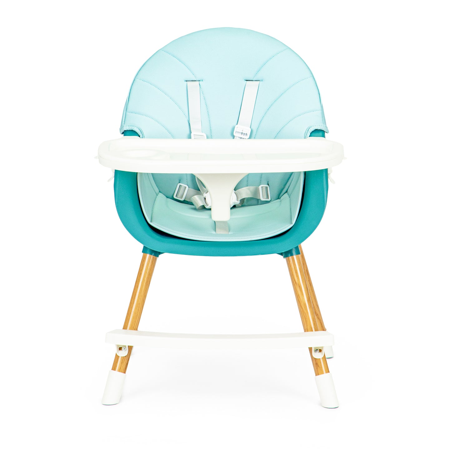 ECOTOYS 2-in-1 reguliuojama vaikiška maitinimo kėdutė, mėlyna (6–36 mėn.)
