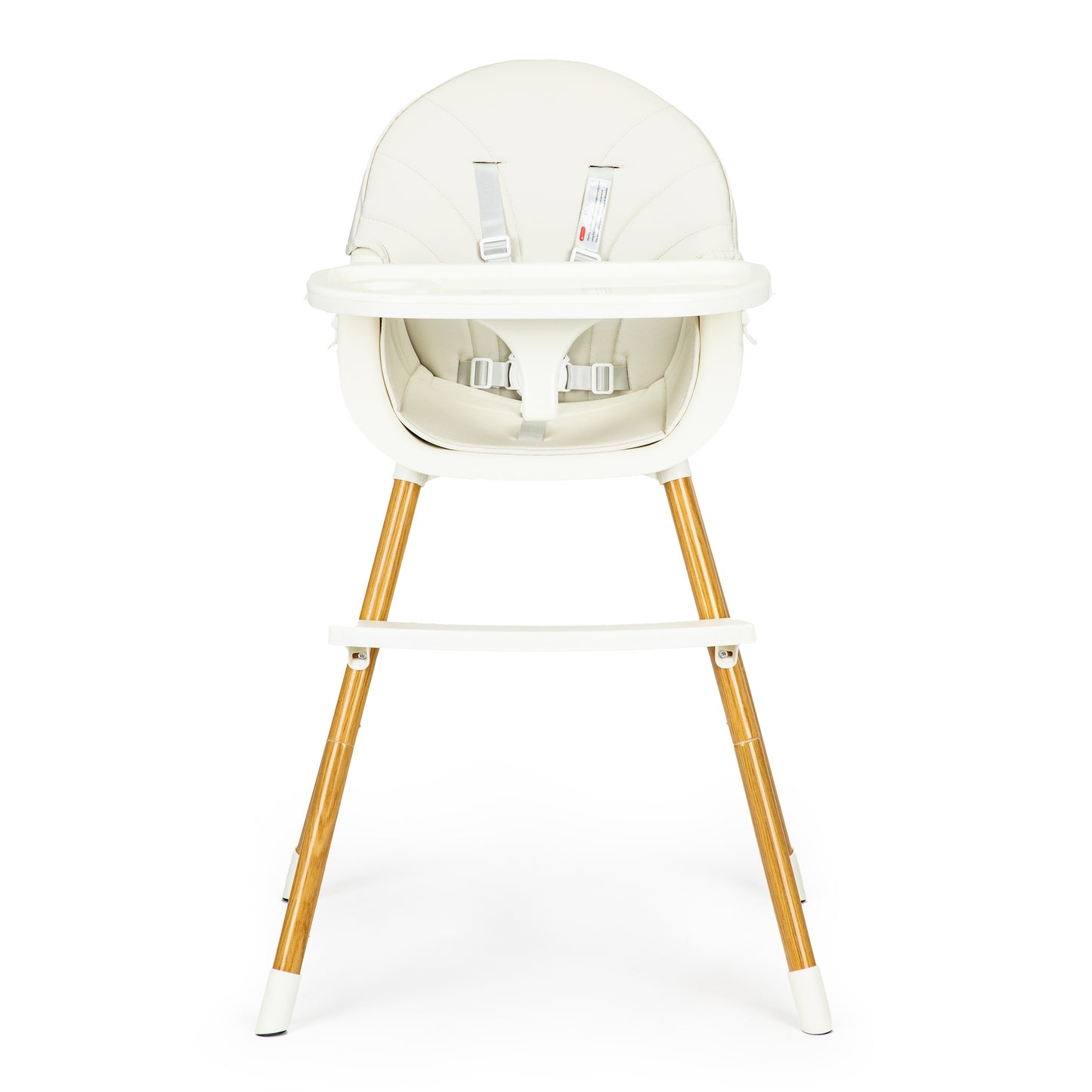 ECOTOYS 2-in-1 reguliuojama vaikiška maitinimo kėdutė, smėlio (6–36 mėn.)