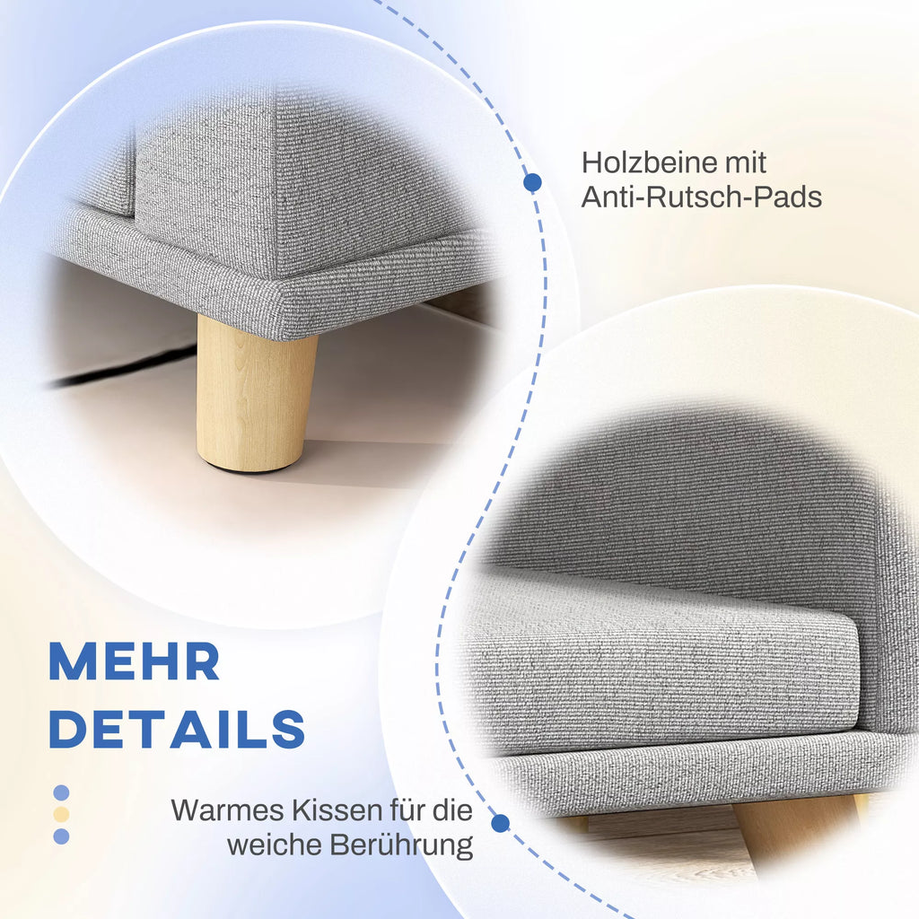 Sofa augintiniams, iki 30 kg šunims, 98 x 67 x 25 cm, pilka