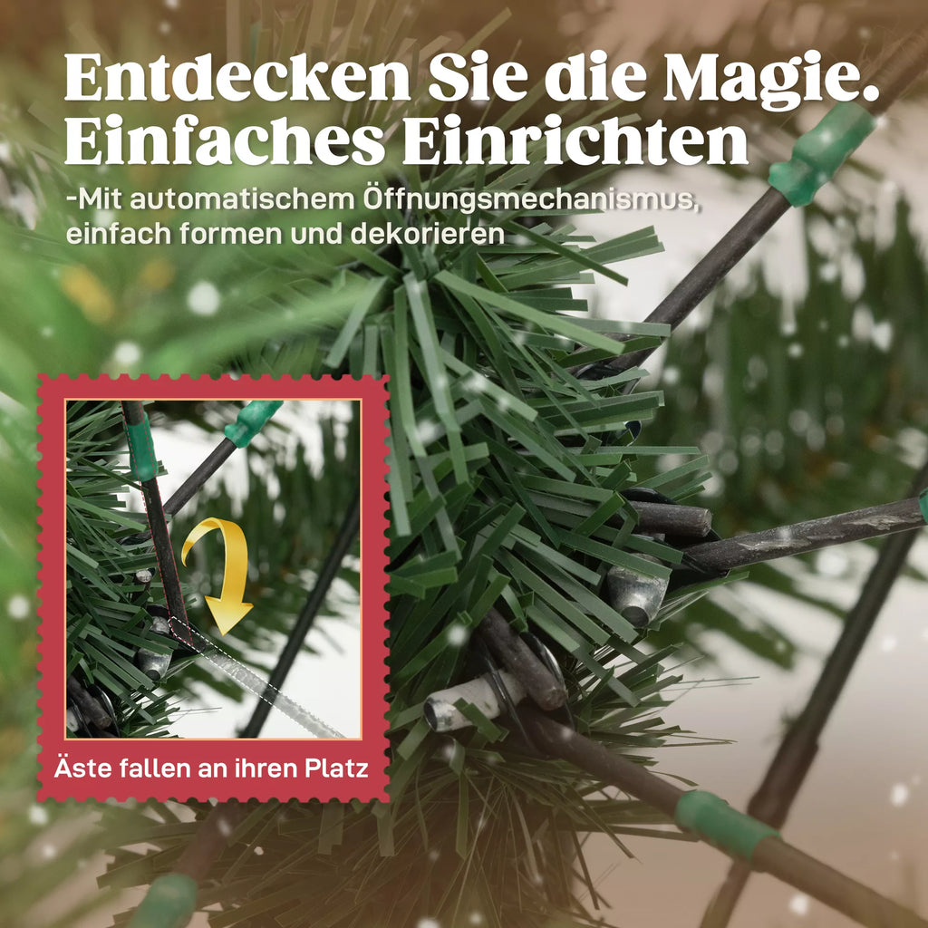 Dirbtinė Kalėdų eglutė 180 cm, dirbtinė pušis su 3026 šakomis, skirta naudoti viduje