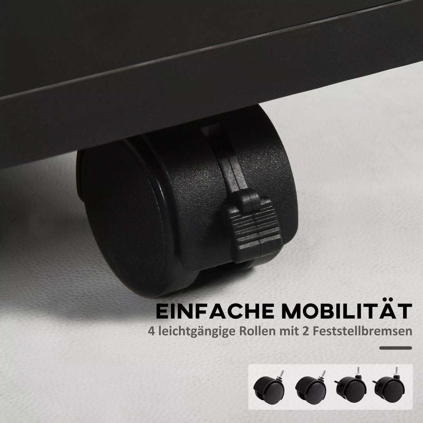 Mobilus konteineris, 1 skyrius, 1 lentyna, 1 stalčius, 40 cm x 3 cm x 60 cm, juodas