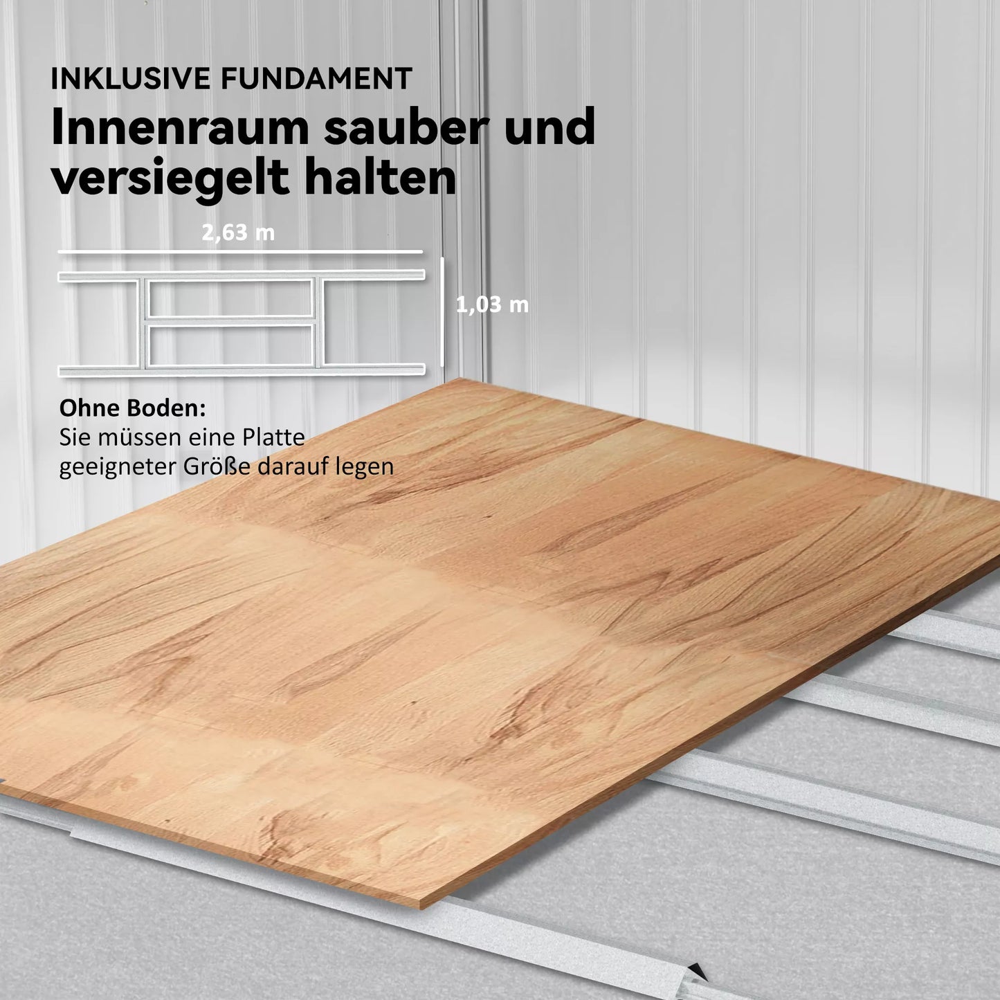 Metalinis sodo namelis įrankiams su stumdomomis durimis ir ventiliacijos langeliais, 277 x 195 x 192 cm, Pilkas