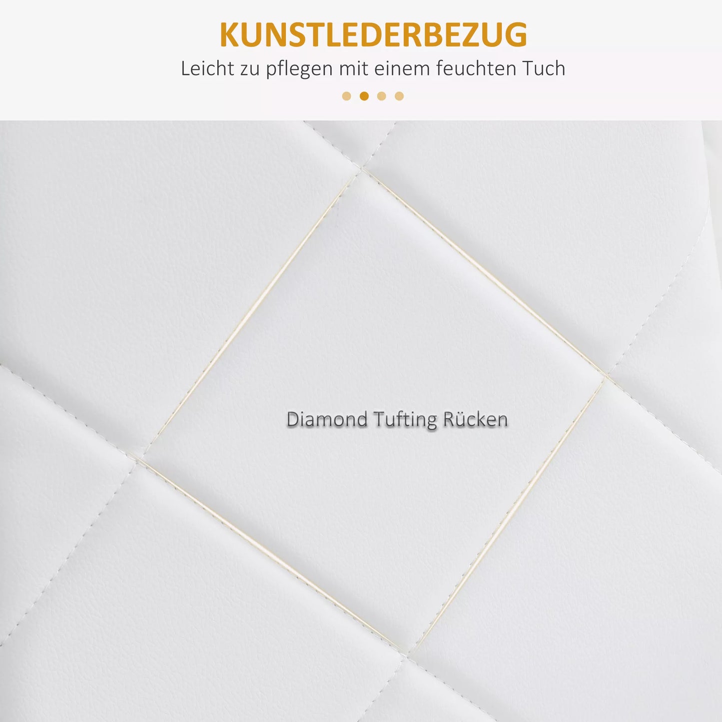 4 kėdžių komplektas, valgomojo kėdės, virtuvės kėdės, 41 cm x 50 cm x 97 cm, baltos