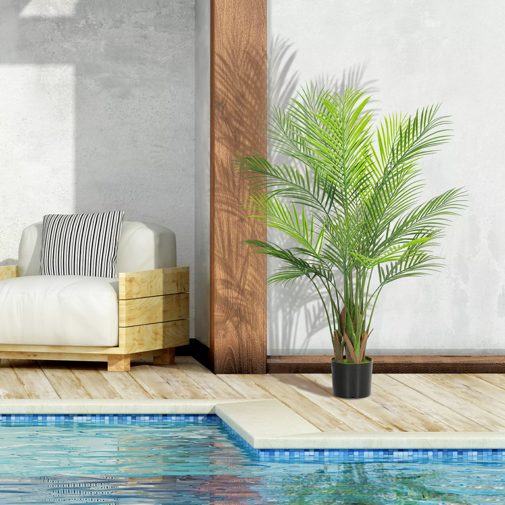 Dirbtinė palmė Areca 120 cm su vazonu, žalia