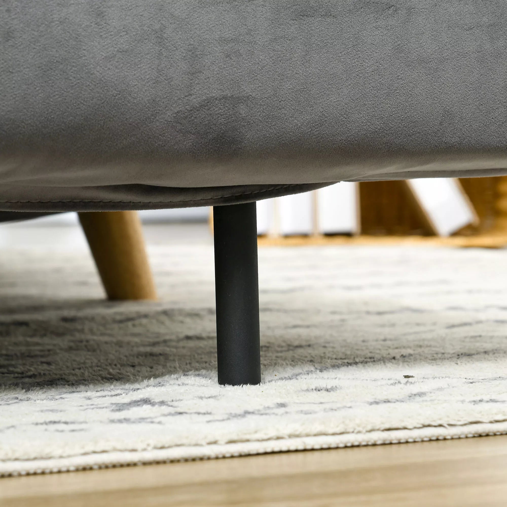 Sofa-lova su reguluojamu atlošu, 130 cm, pilka