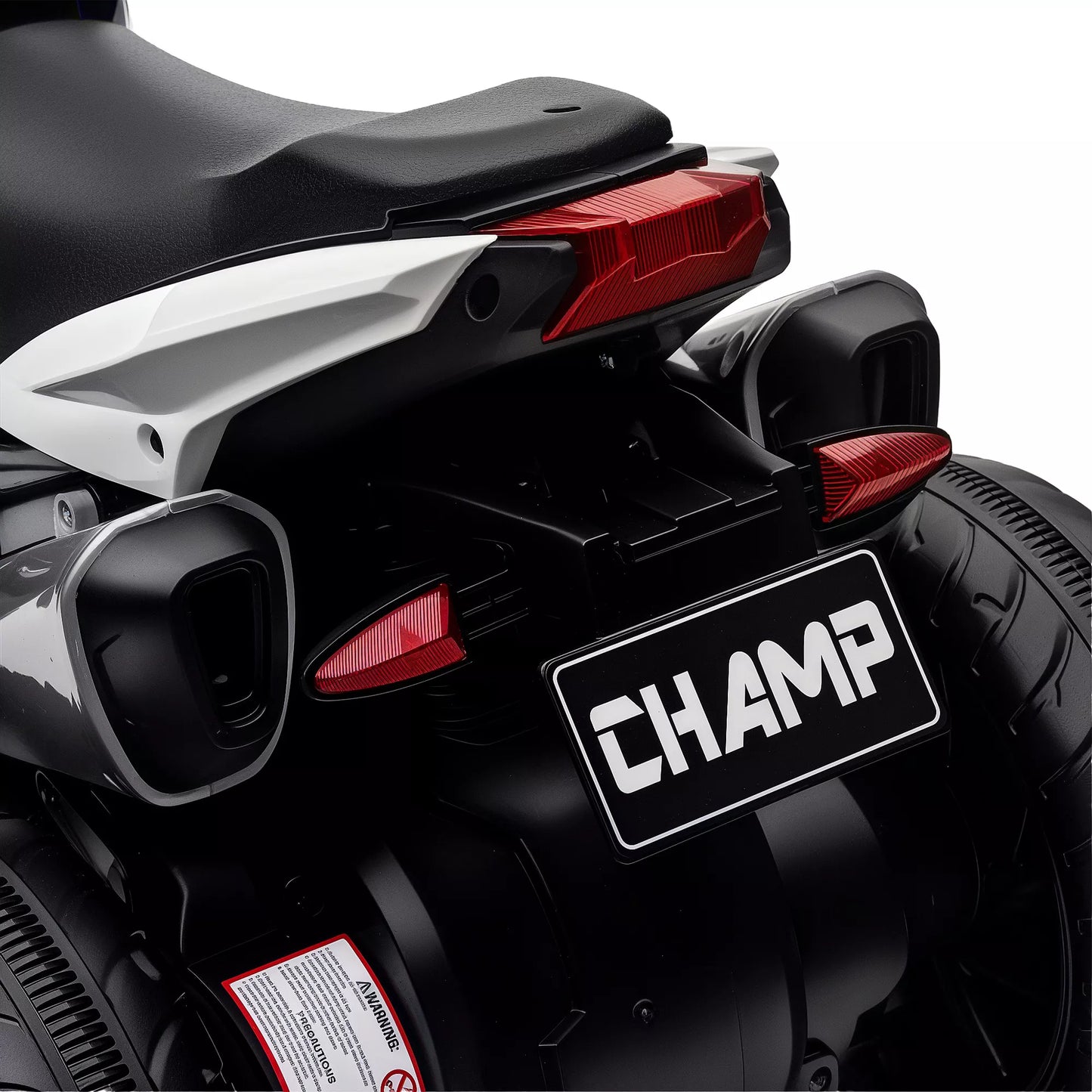 Elektrinis vaikiškas motociklas, šviesos ir garsai, 3 km/h, įkraunamas, plastiko ir metalo, mėlynas/baltas