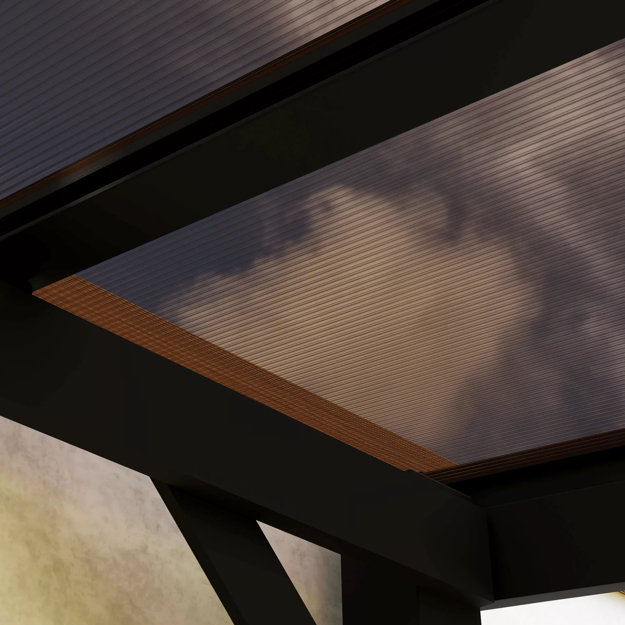 3 x 3 m metalinė pergola, sodo pergola su vandeniui atspariu stogu, laisvai stovinti, atspari vėjui, atspari UV spinduliams, tamsiai pilka