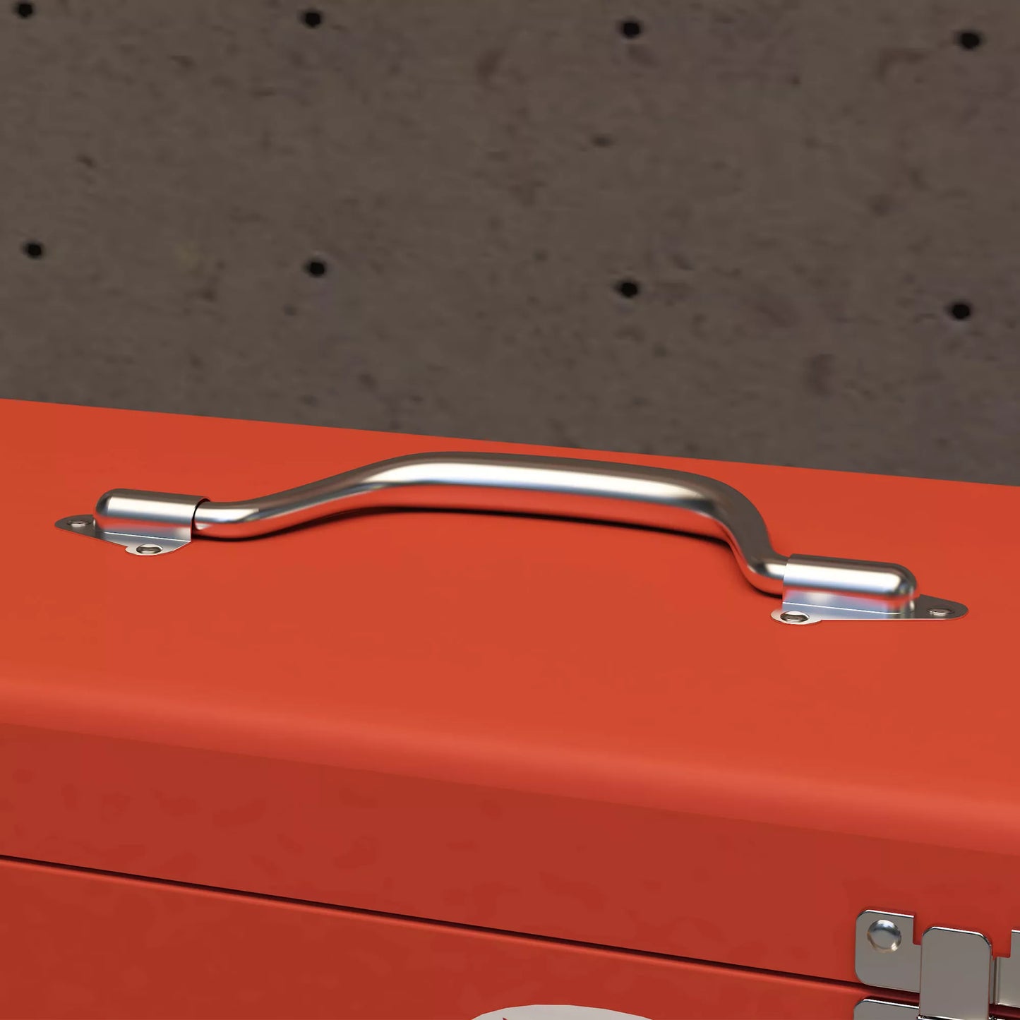 DURHAND įrankių dėžė su 3 stalčiais, 1 skyriumi, tvirtu plieniniu užsegimu, 45 x 24 x 27 cm, raudona