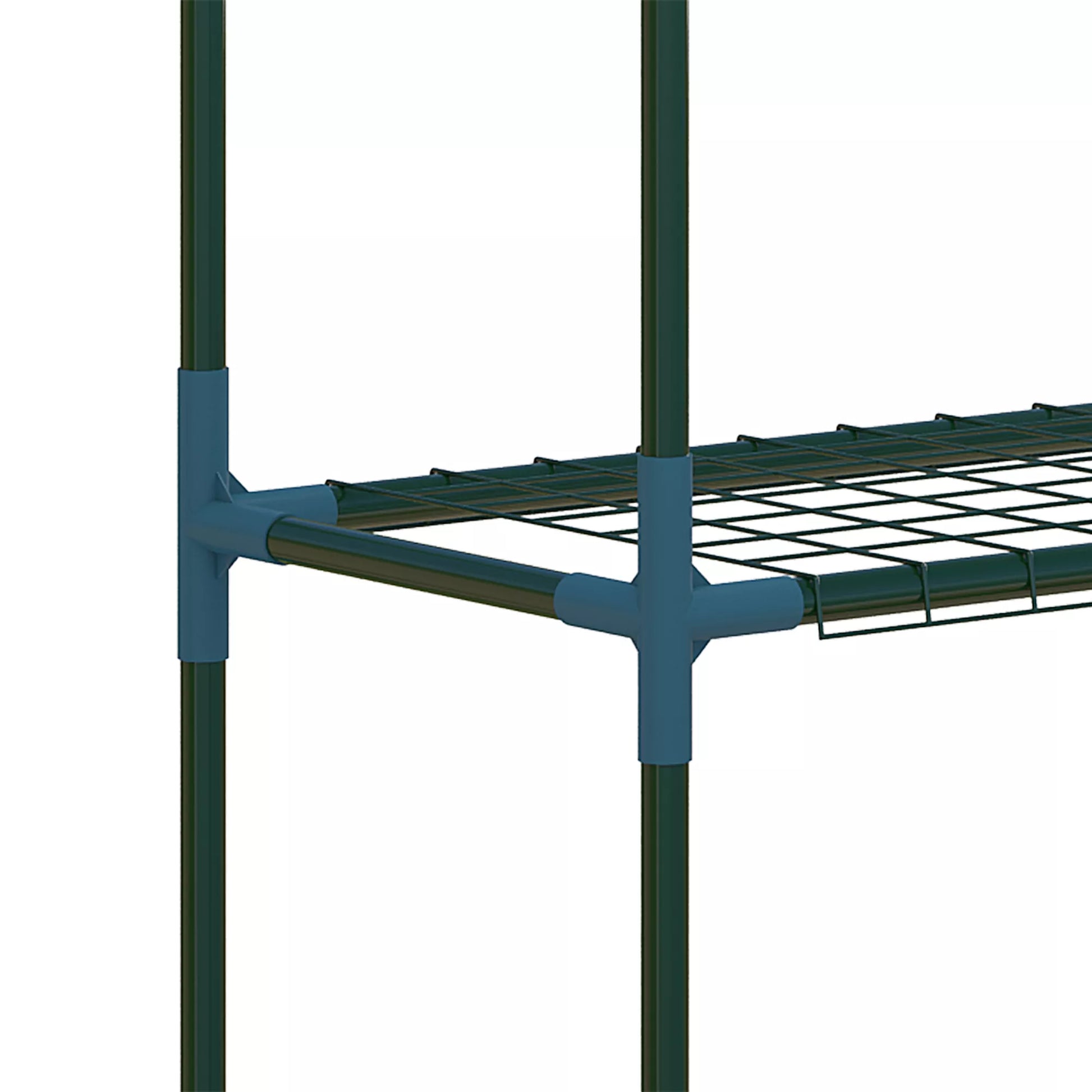 Augalų lentynos, 2 vnt. rinkinys, po 4 lentynos, galima naudoti kartu arba atskirai, plienas, žalia spalva, 70 x 27 x 110 cm