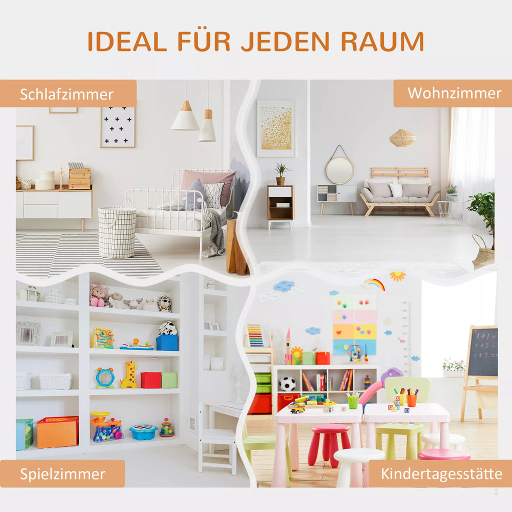 2-in-1 vaikų lentynos lentynos + suoliukas su pagalvėlėmis 103 cm × 30 cm × 62 cm Balta + Pilka