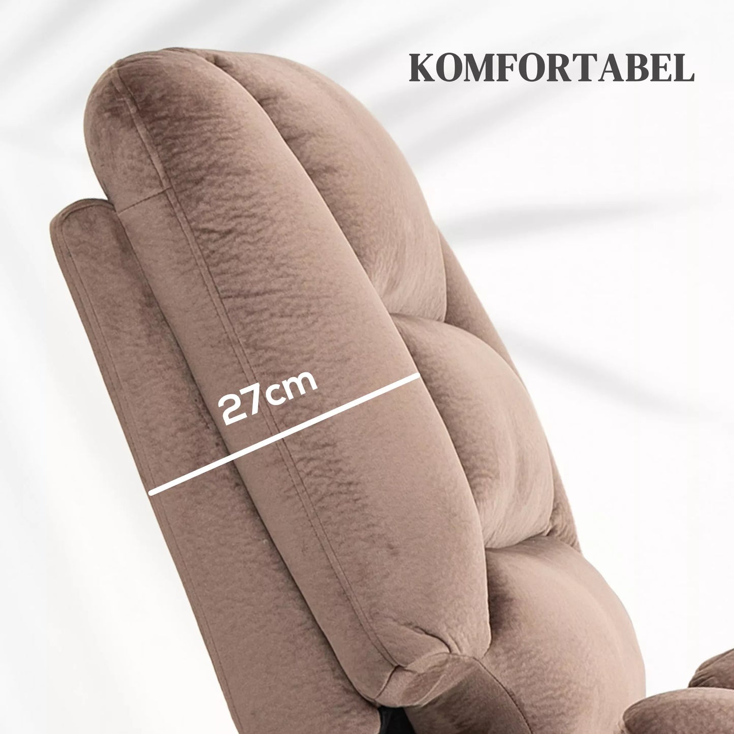 Pakeliamoji kėdė su masažo funkcija, 90x93x110cm, ruda