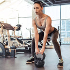 Kettlebell rutulinis svarmuo 8 kg, užpildytas smėliu, skirtas pradedantiesiems, juodas