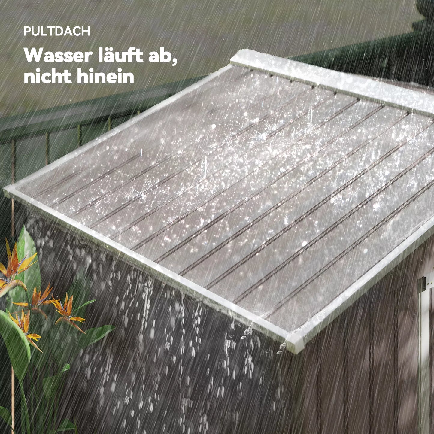 Sodo namelis su stumdomomis durimis 2,13 x 1,30 x 1,85cm Metalo Pilka