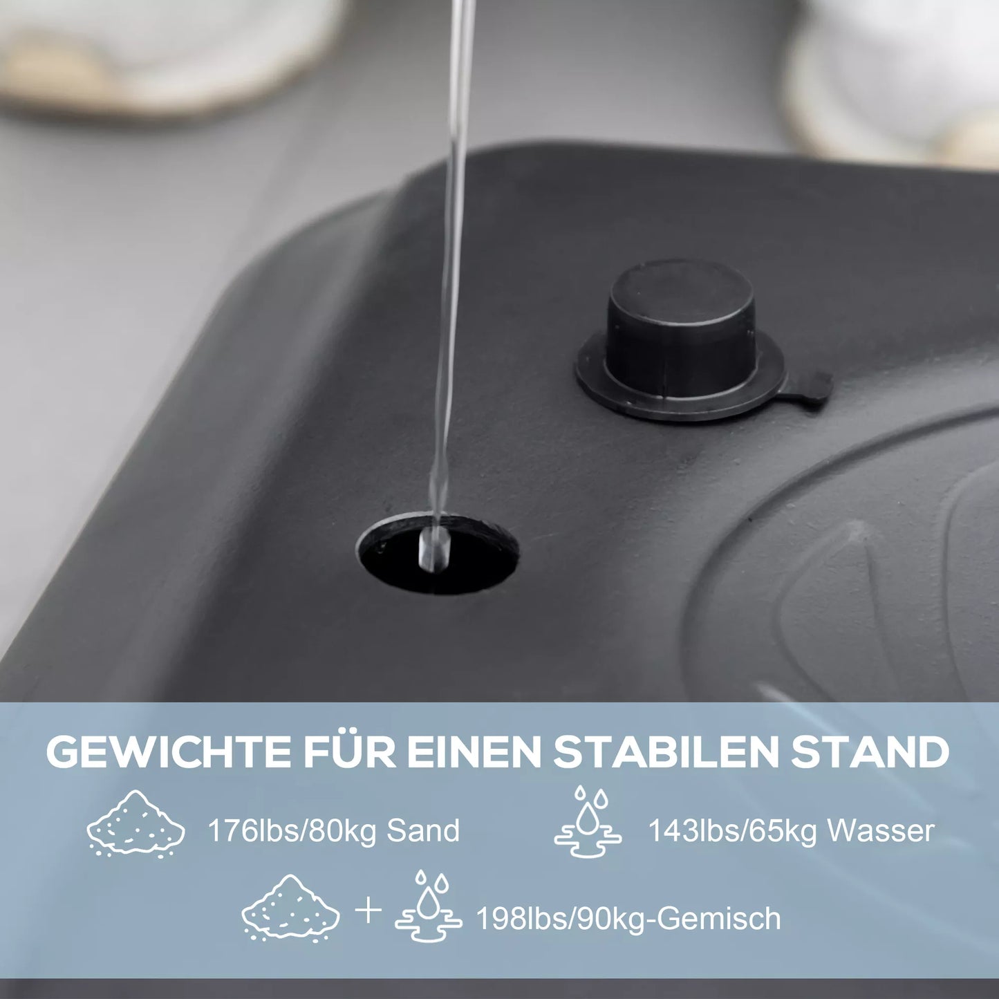 Krepšinio stovas, lauko/patalpų, reguliuojamo aukščio, su ratukais, užpildoma bazė, krepšio aukštis 2,30-3,05 m