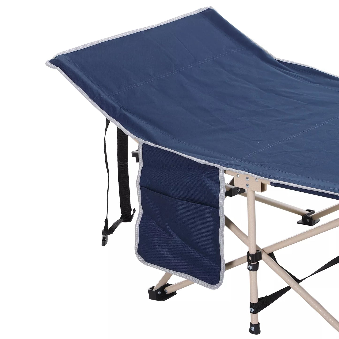 Lauko lova, stovyklos lova, sulankstoma, atspari oro sąlygoms, su nešiojimo krepšiu, 190 cm x 68 cm x 52 cm, Mėlyna