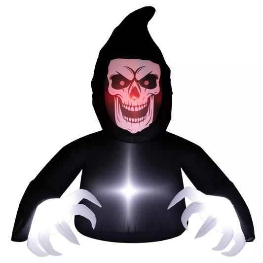 Outsunny Pripučiama Helovino puošmena, Grimasis Šmėkla, LED lemputės, pūstuvas, laidas