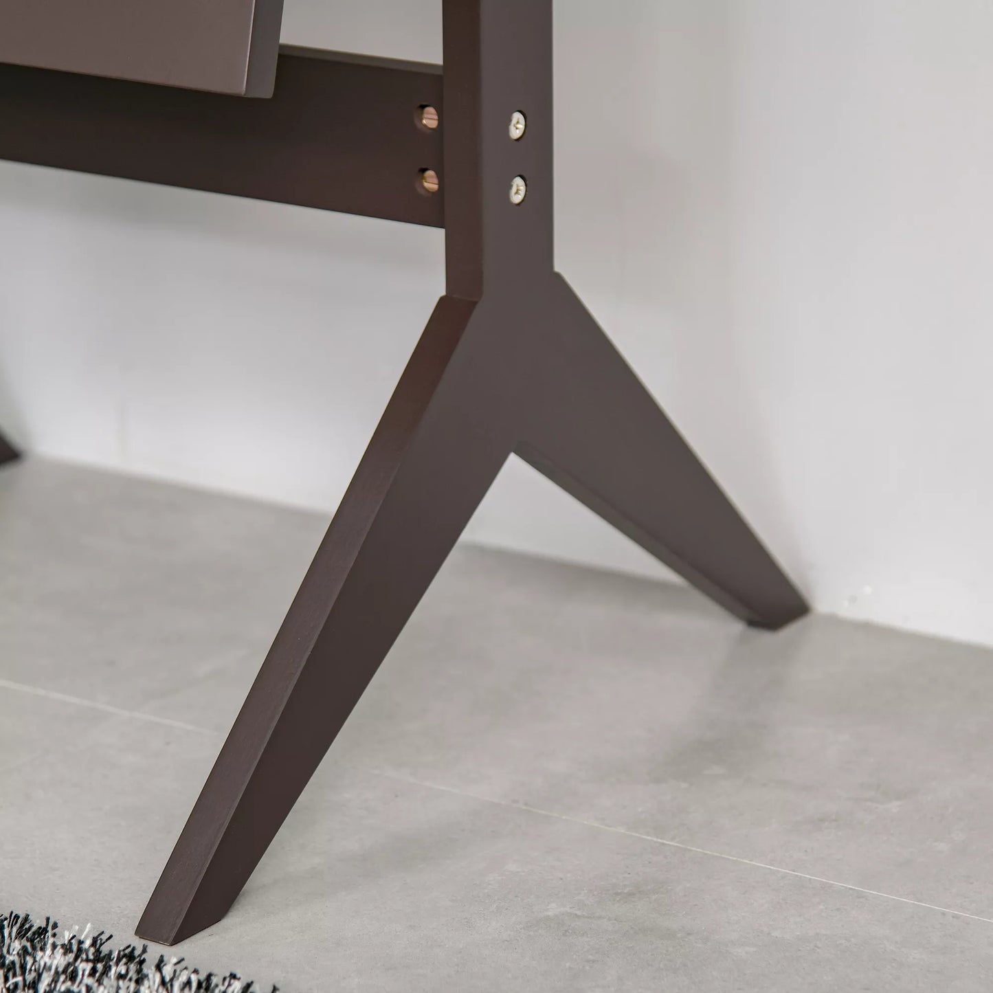 Pastatomas veidrodis, viso kūno veidrodis, makiažo veidrodis, paaukštintas pagrindas, lengvai prižiūrimas, MDF, kavos spalvos, 47 x 46 x 148 cm