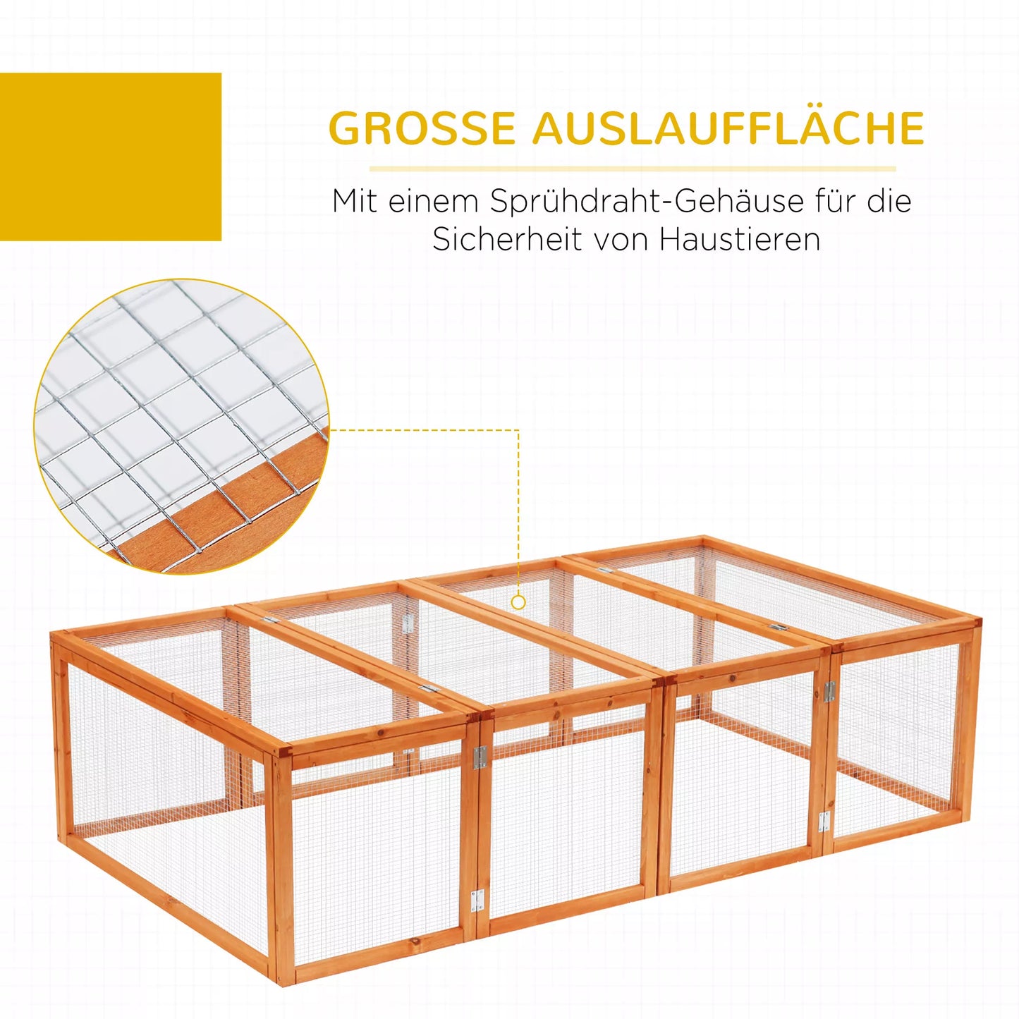 Tvaras žiemos laikotarpiui Medinis triušių tvaras 181x100x48 cm Triušių narvas su laisvu aptvaru, 2 durimis, metaliniu tinklu, triušių narvas triušiams, jūrų kiaulytėms Lauko gamtos