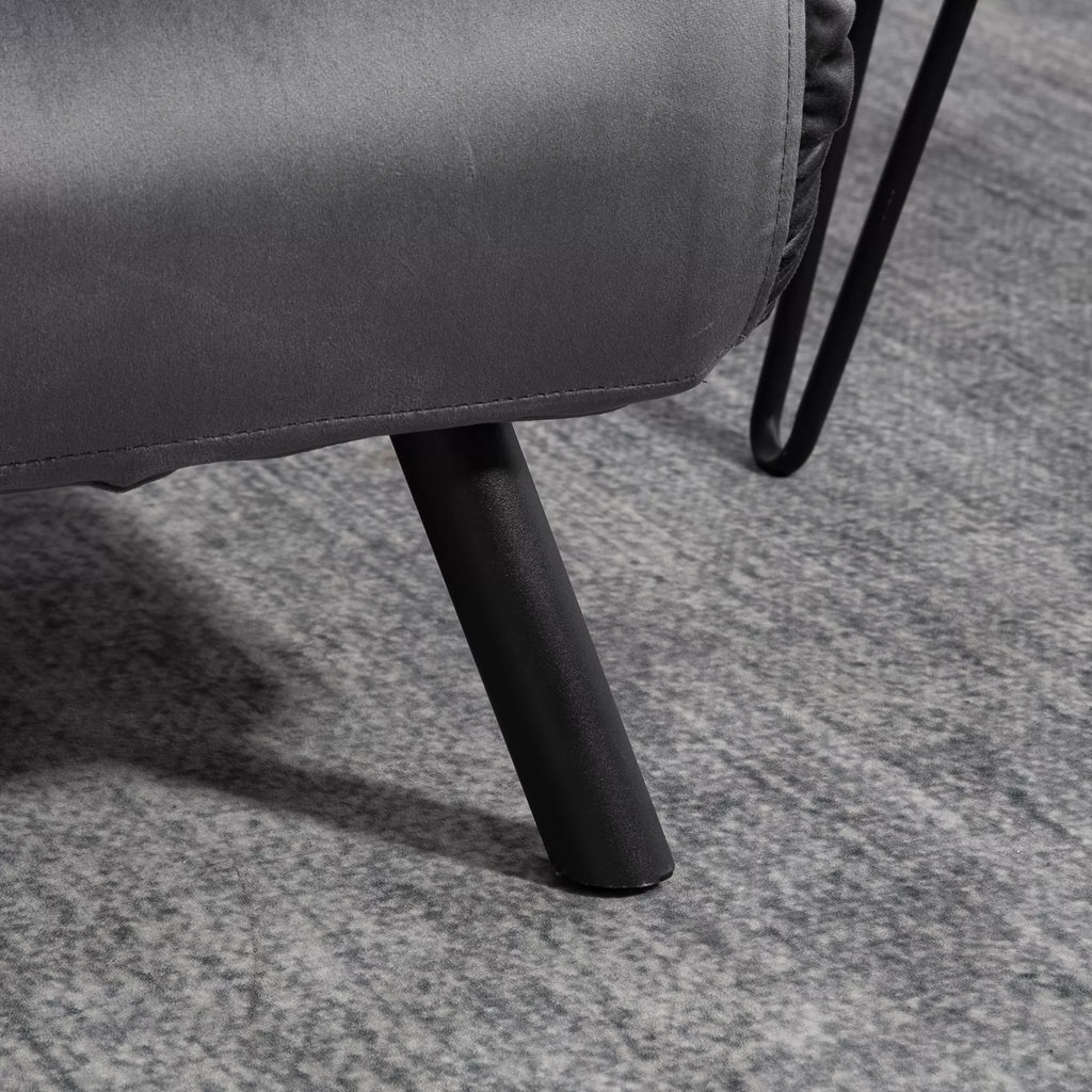 Miegamasis sofos 2-vietė sofa Velvet sofa, miegamoji funkcija, įskaitant 2 pagalvės, velvetinis išvaizda, natūralus + tamsiai pilkas + juodas