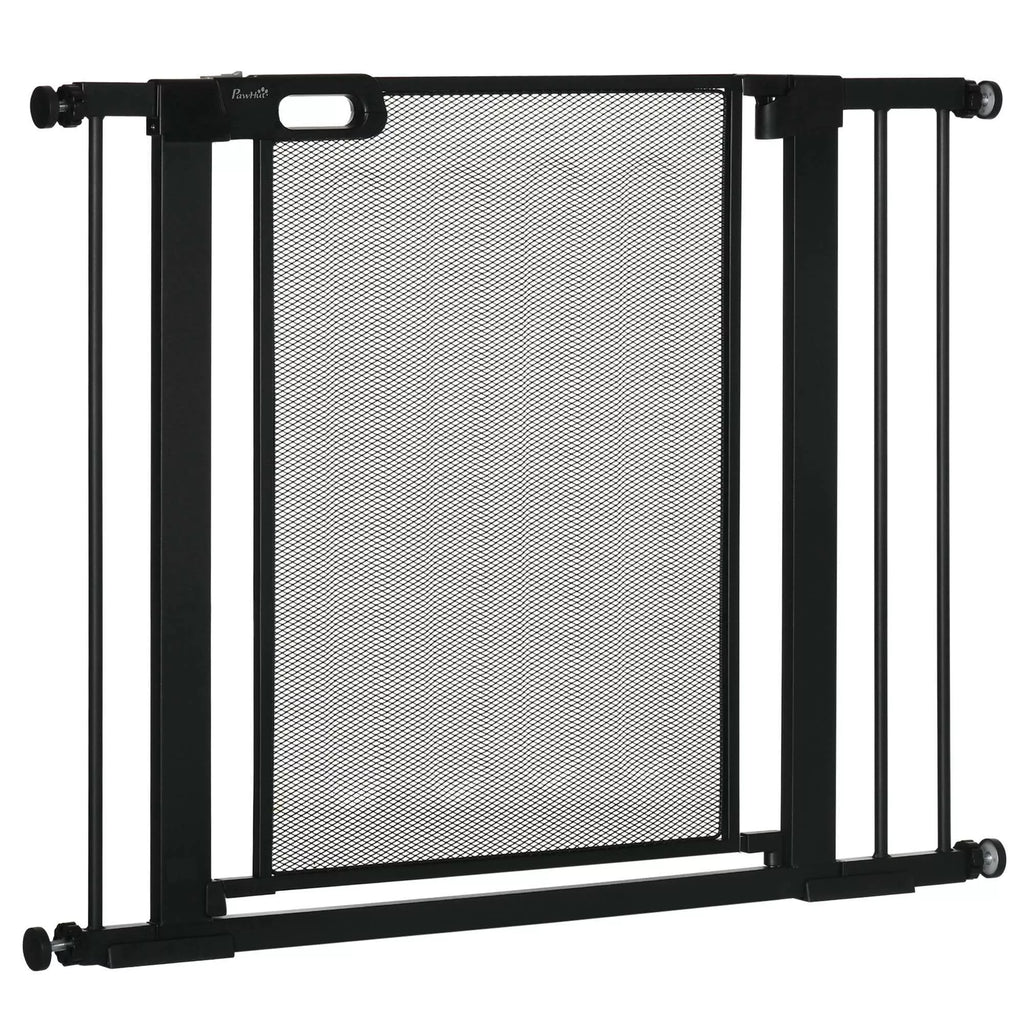 Laiptų apsauginė grotelė, gyvūnų grotelė, šunų apsauginė grotelė, reguliuojama nuo 75 cm iki 103 cm, juoda