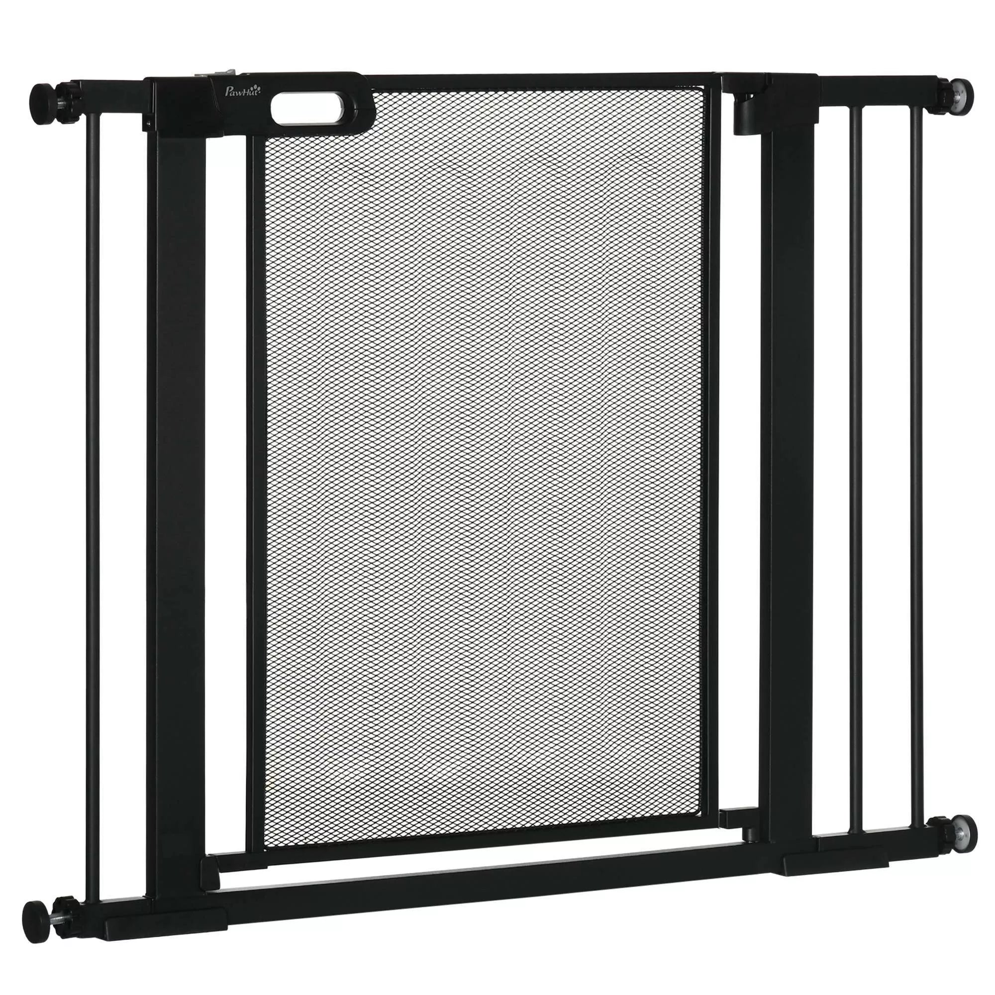 Laiptų apsauginė grotelė, gyvūnų grotelė, šunų apsauginė grotelė, reguliuojama nuo 75 cm iki 103 cm, juoda