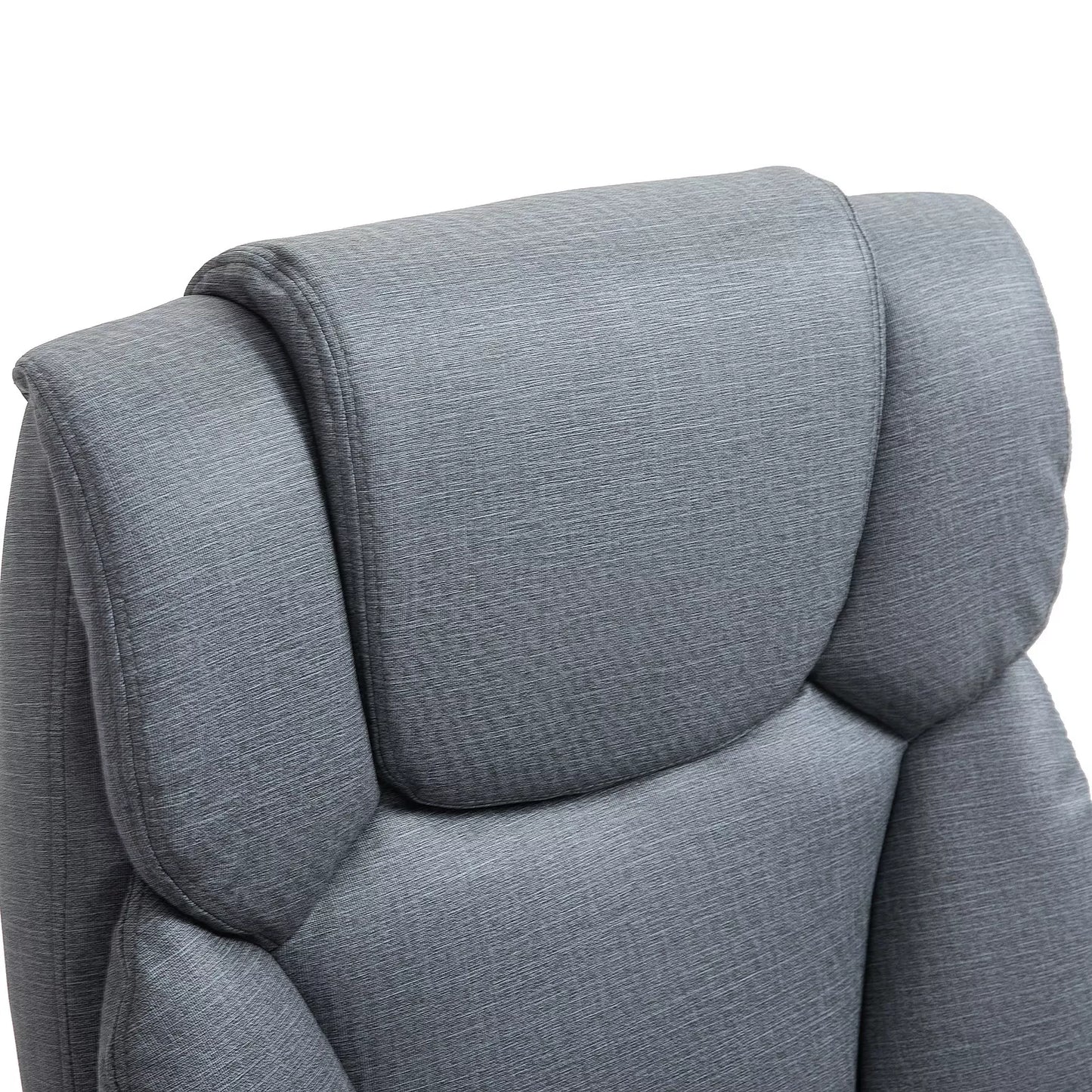 Ergonomiška biuro kėdė 360° pasukama, su galvos atrama ir paminkštintais porankiais, aukščio reguliavimu ir ištraukiama atrama kojoms, dirbtinė oda, 68 x 80 x 120–126 cm