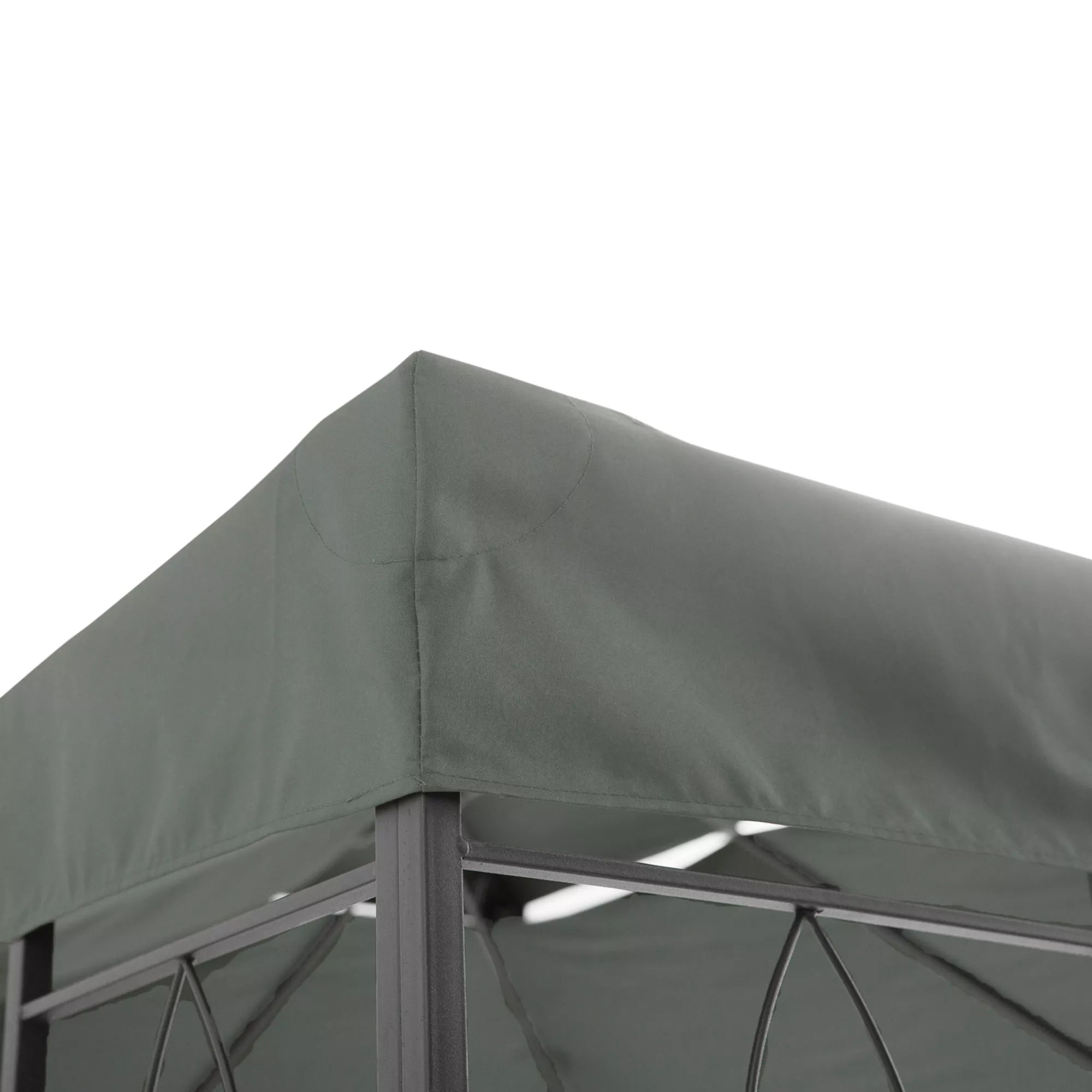 Atsarginis stogas metaliniam paviljonui 3x4 m, atsparus vandeniui Paviljono stogas sodo paviljonui, šventėms, sodo palapinei, poliesteris, tamsiai pilkos spalvos