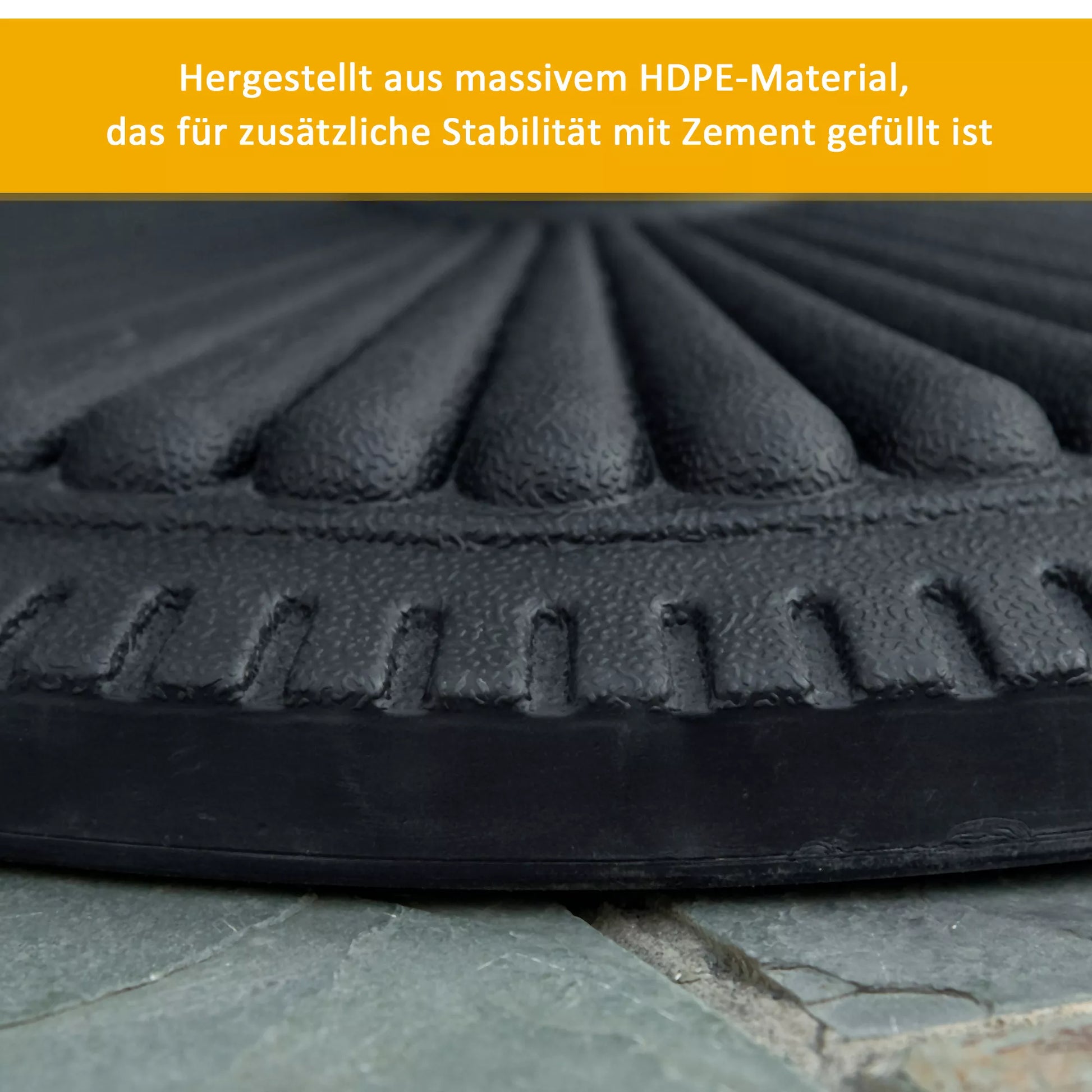 Skėčių stovas 14 kg Skėčių stovas Apvalus skėčių laikiklis, stovas Skėčių svoris skėčiams 35–48 mm vamzdžio skersmens, balkonui, terasai, sodui, juodas