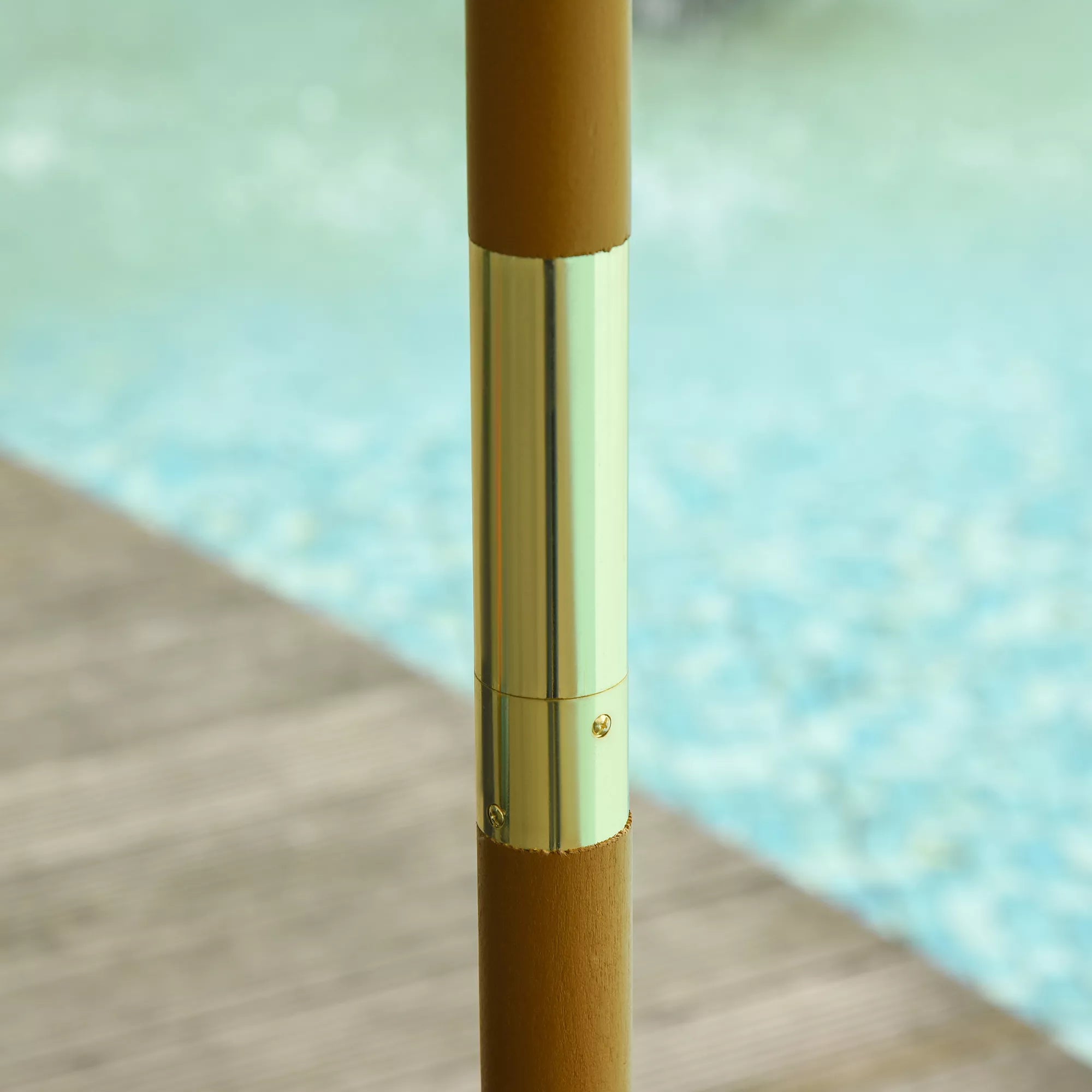 Skėtis nuo saulės, medinis, 300 cm, medinis skėtis, sodo skėtis, balkono skėtis, bambukas, pilkas