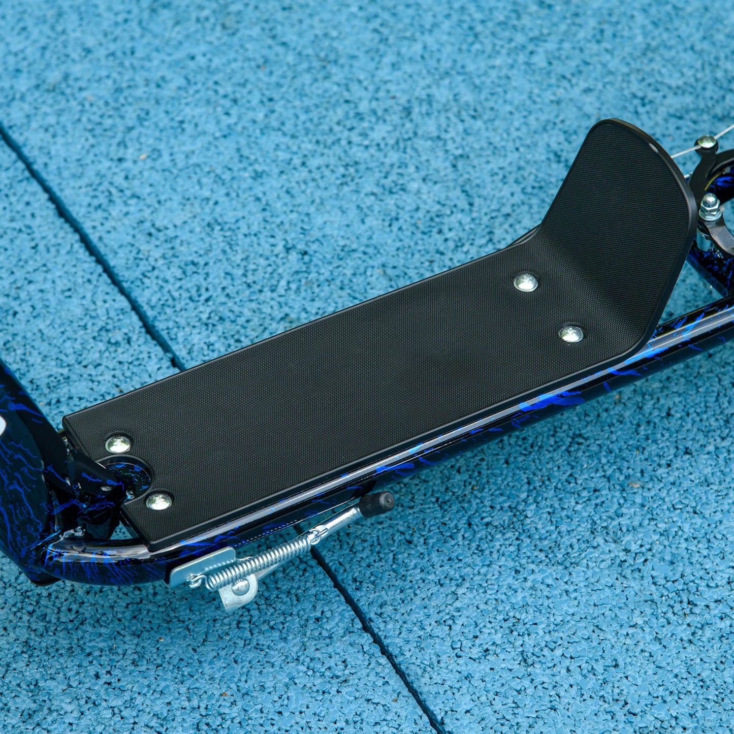 Vaikiškas paspirtukas, aukščio reguliuojamas paspirtukas vaikams, su stabdžiu, stoveliu, 2 ratais, plieninis, mėlynas