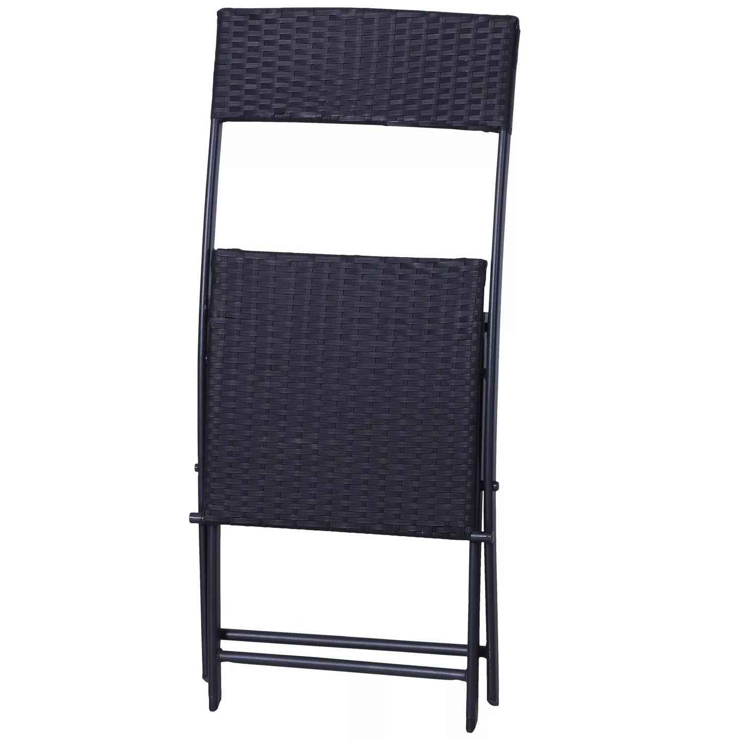 Polyrattan bistro komplektas 2 asmenims Sėdimoji grupė Rotango sodo baldų komplektas Juodas