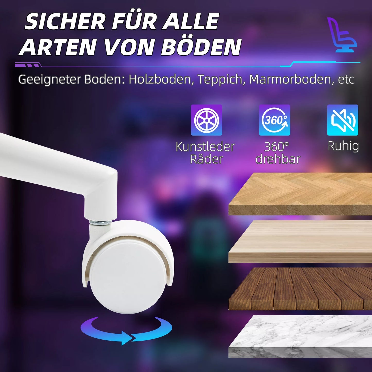 Žaidimų kėdė, reguliuojami porankiai ir atlošas, dirbtinės odos apmušalas, iki 120 kg, mėlyna