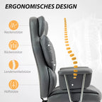 Informacinė grafika apie ergonomišką kėdės atramą nugarai