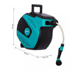 Žarnos ritės matmenų schema: aukštis 41 cm, plotis 44 cm, gylis 22,5 cm