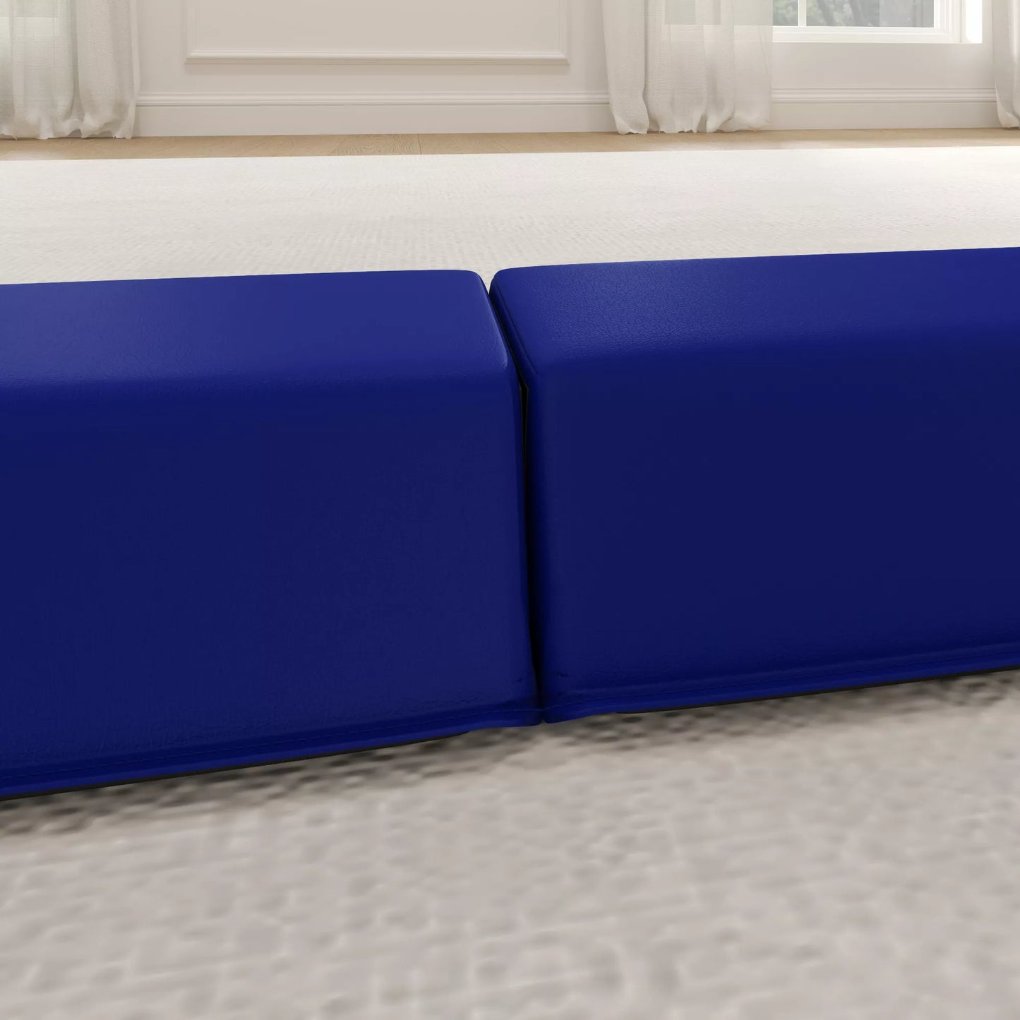 SPORTNOW Balansinis takelis 2,4 m, sulankstomas, neslystantis pagrindas, vaikams nuo 3 metų, iki 80 kg, mėlynas